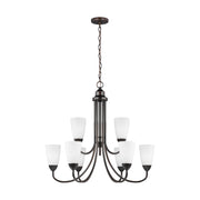 Seville 29" 9-Light LED Chandelier, Bronze Finish - Bees Lighting