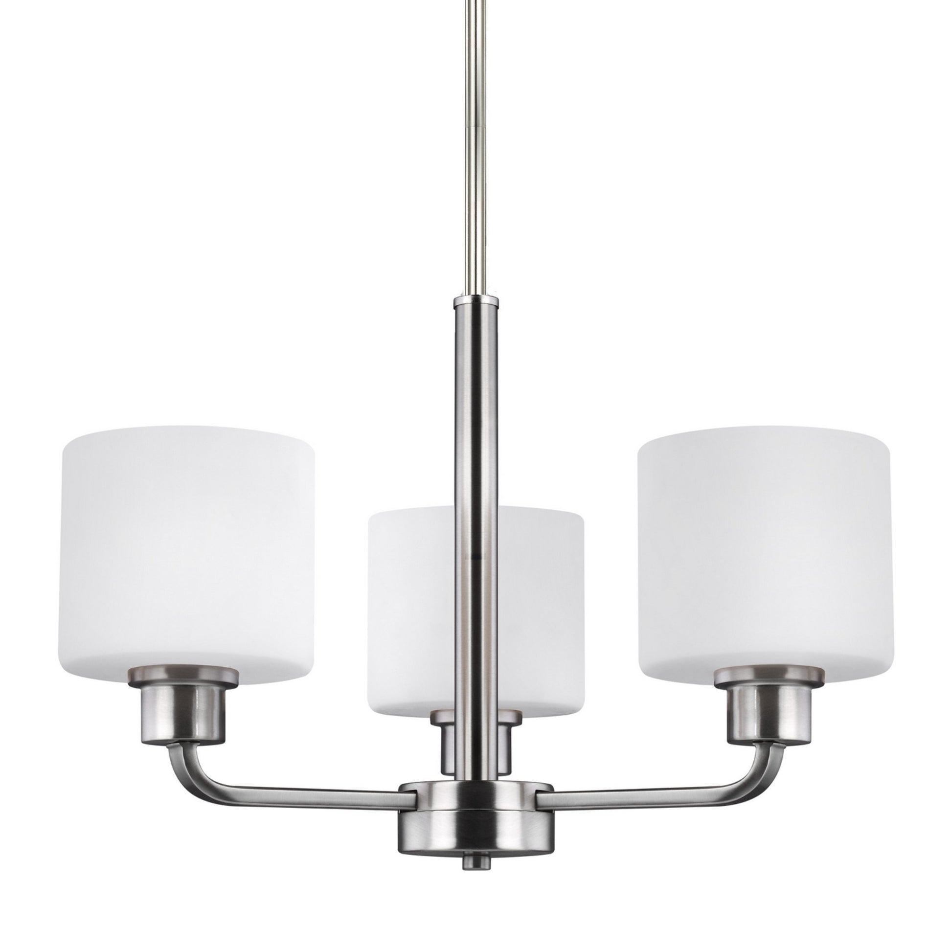 Canfield 20" 3-Light Chandelier, Brushed Nickel Finish - Bees Lighting