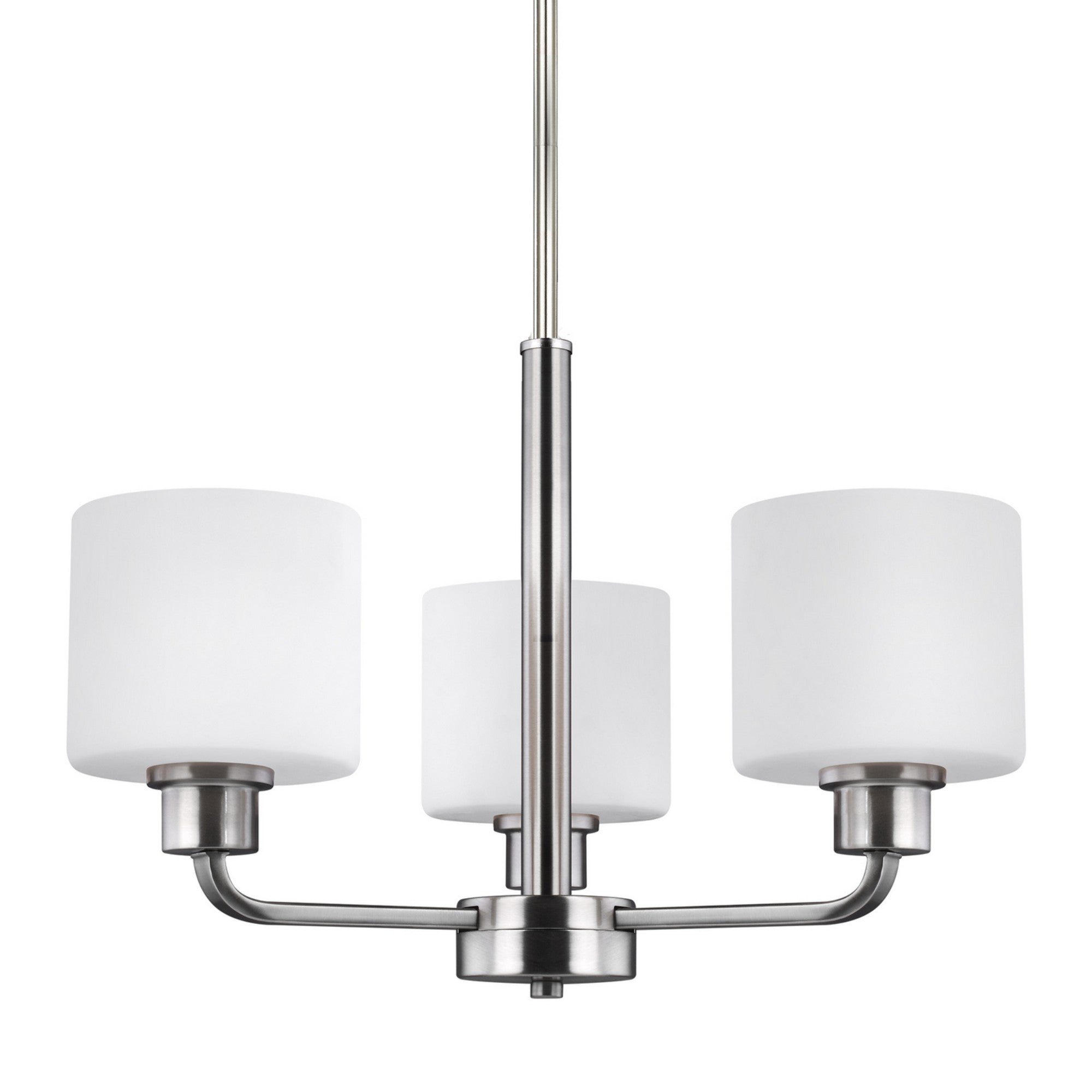Canfield 20" 3-Light Chandelier, Brushed Nickel Finish - Bees Lighting