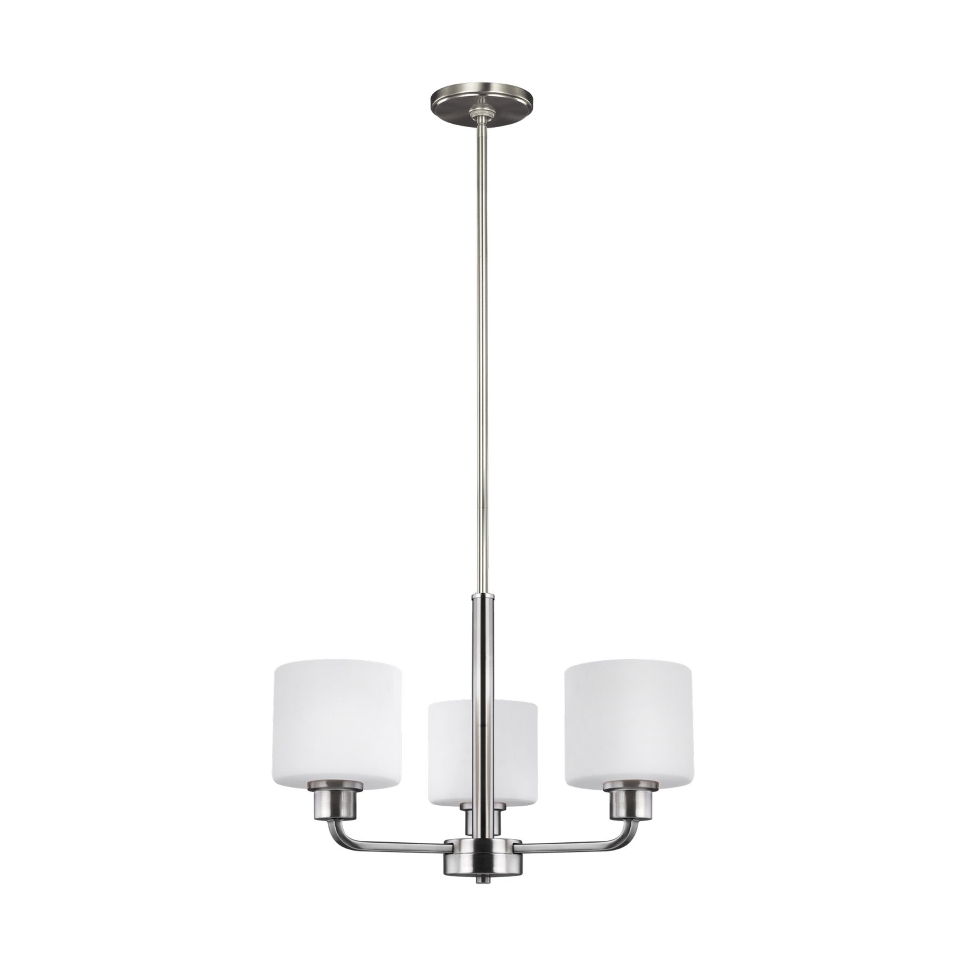 Canfield 20" 3-Light Chandelier, Brushed Nickel Finish - Bees Lighting