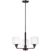 Canfield 20" 3-Light LED Chandelier, Bronze Finish - Bees Lighting