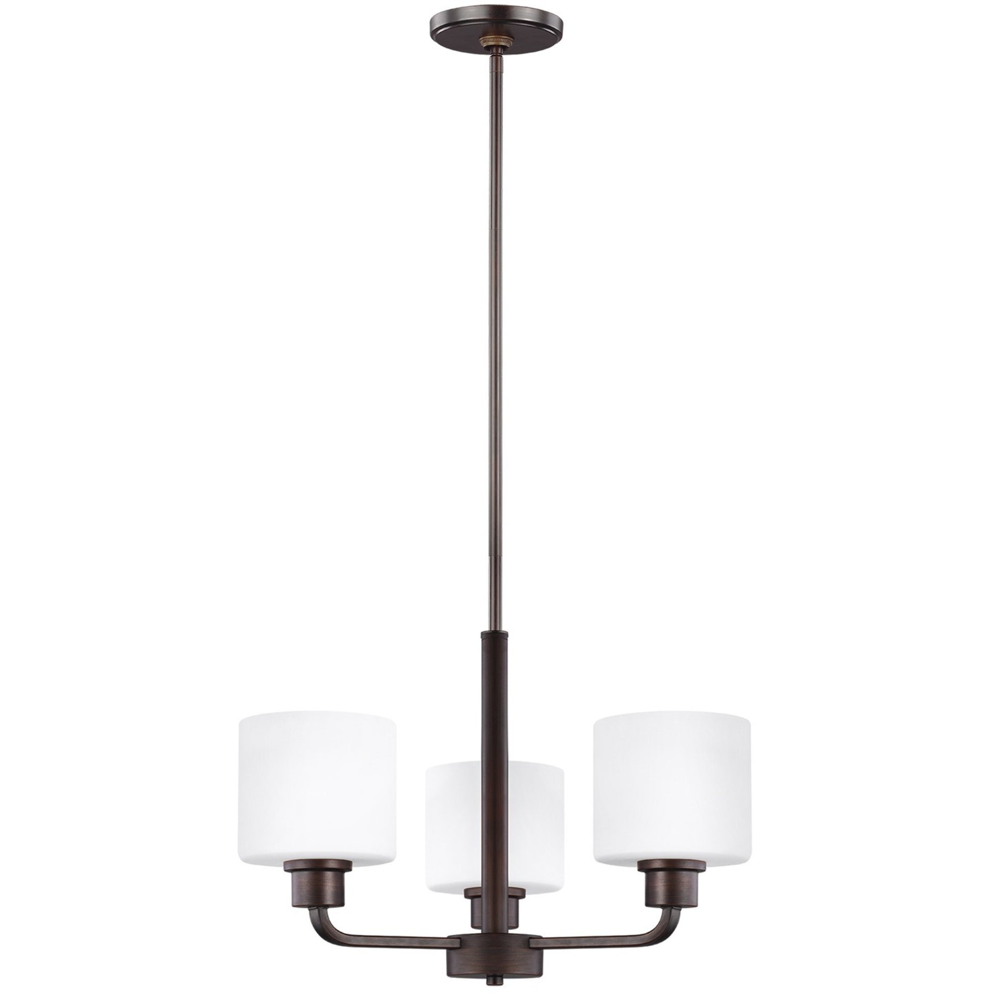 Canfield 20" 3-Light LED Chandelier, Bronze Finish - Bees Lighting