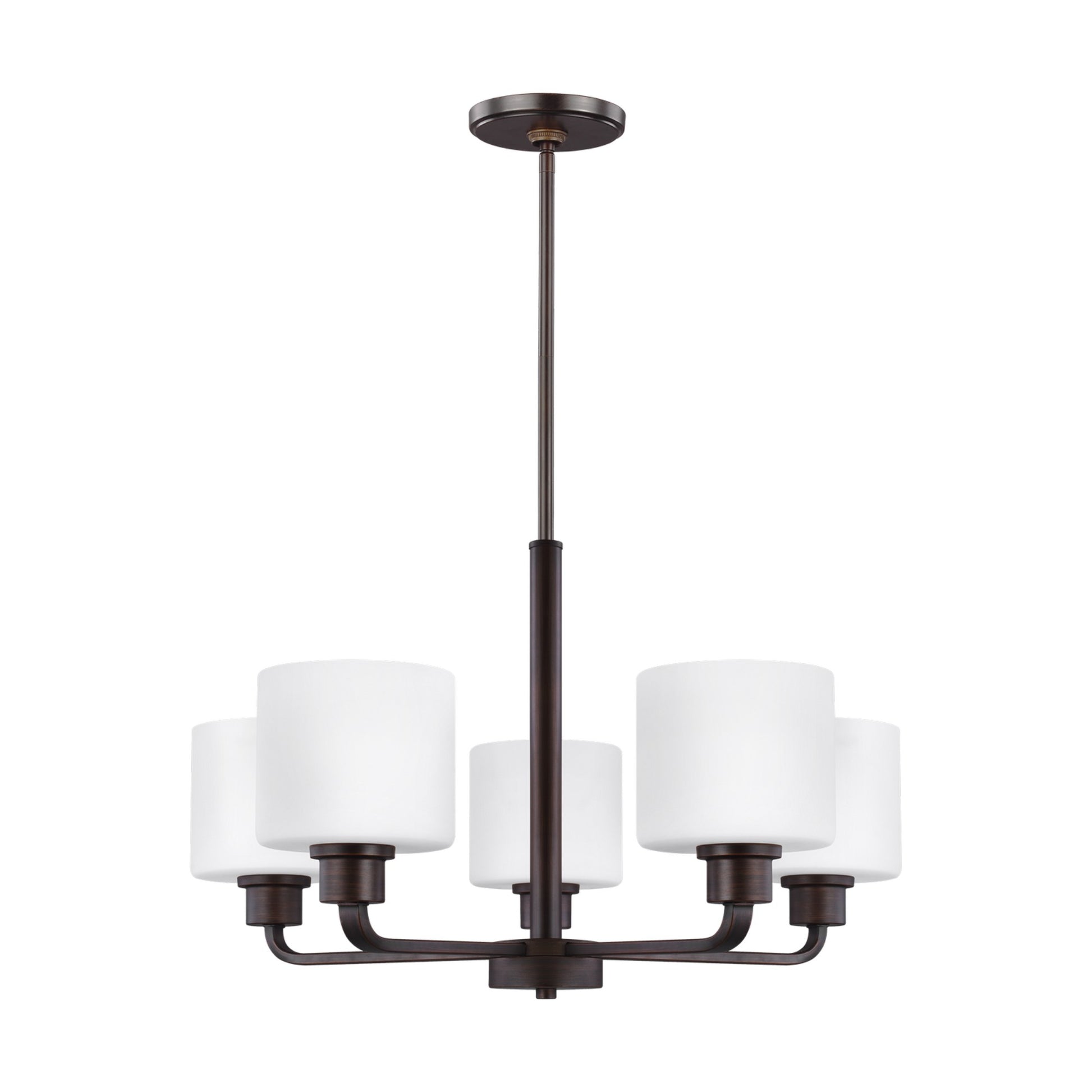 Canfield 24" 5-Light Chandelier, Bronze Finish - Bees Lighting