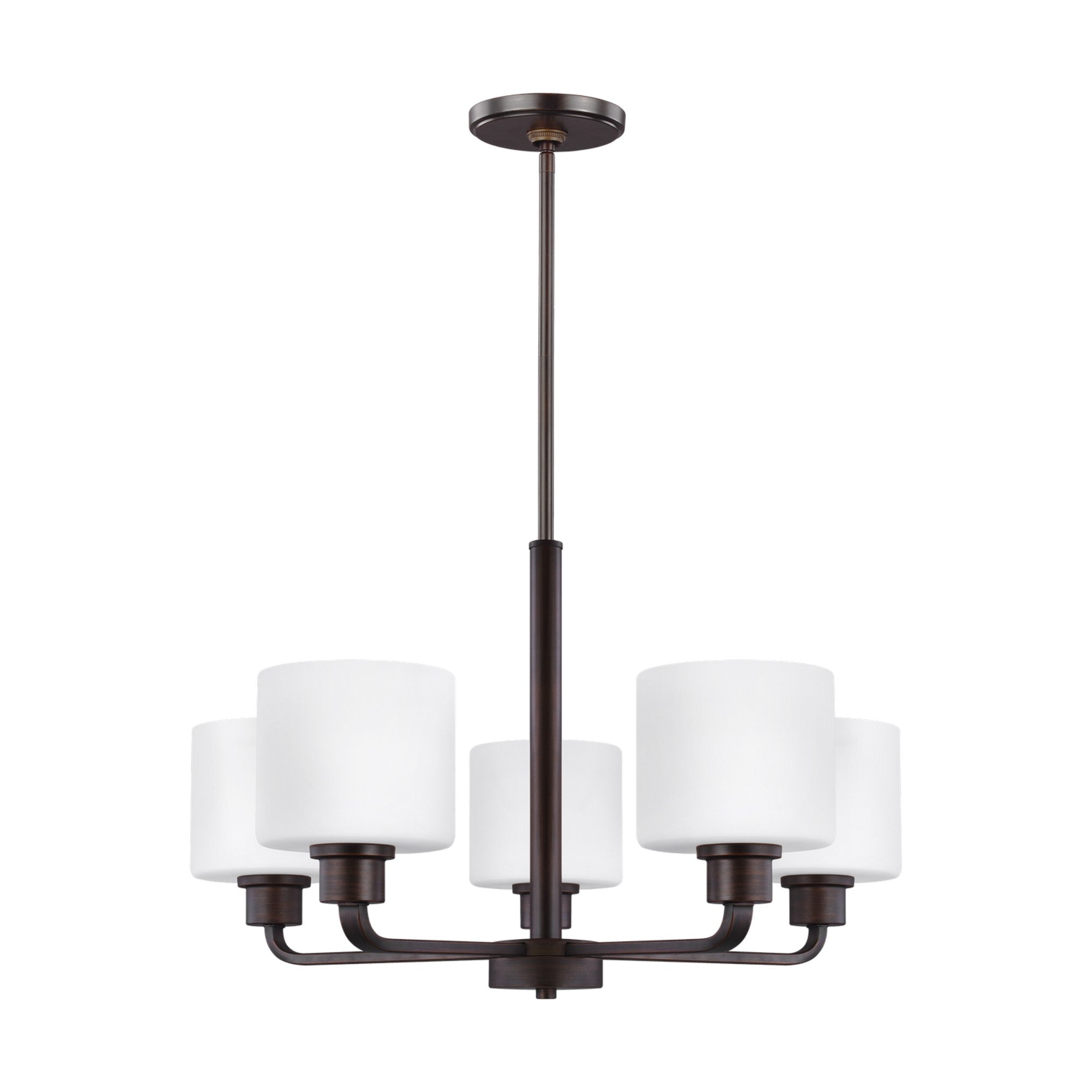 Canfield 24" 5-Light Chandelier, Bronze Finish - Bees Lighting
