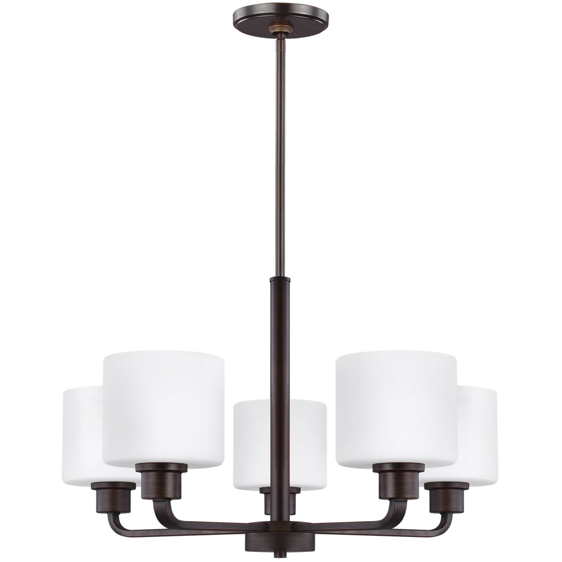 Canfield 24" 5-Light LED Chandelier, Bronze Finish - Bees Lighting
