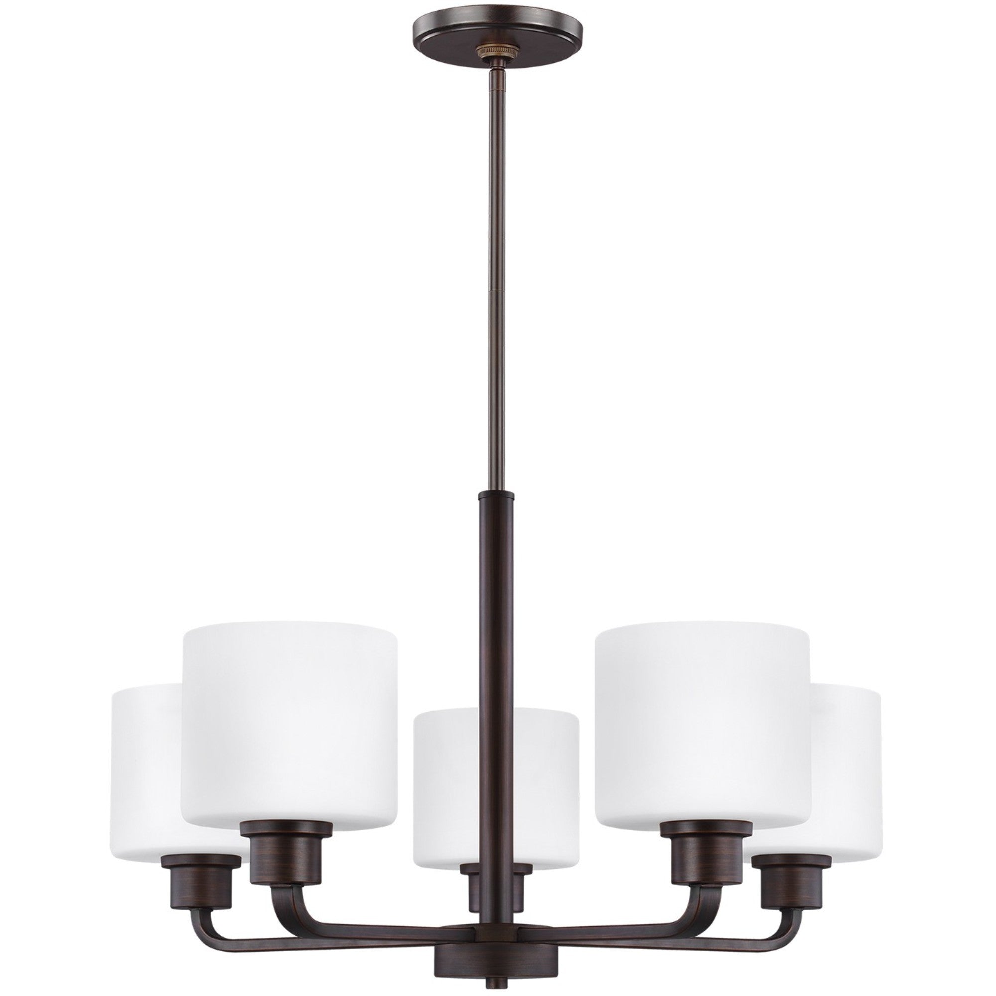Canfield 24" 5-Light LED Chandelier, Bronze Finish - Bees Lighting