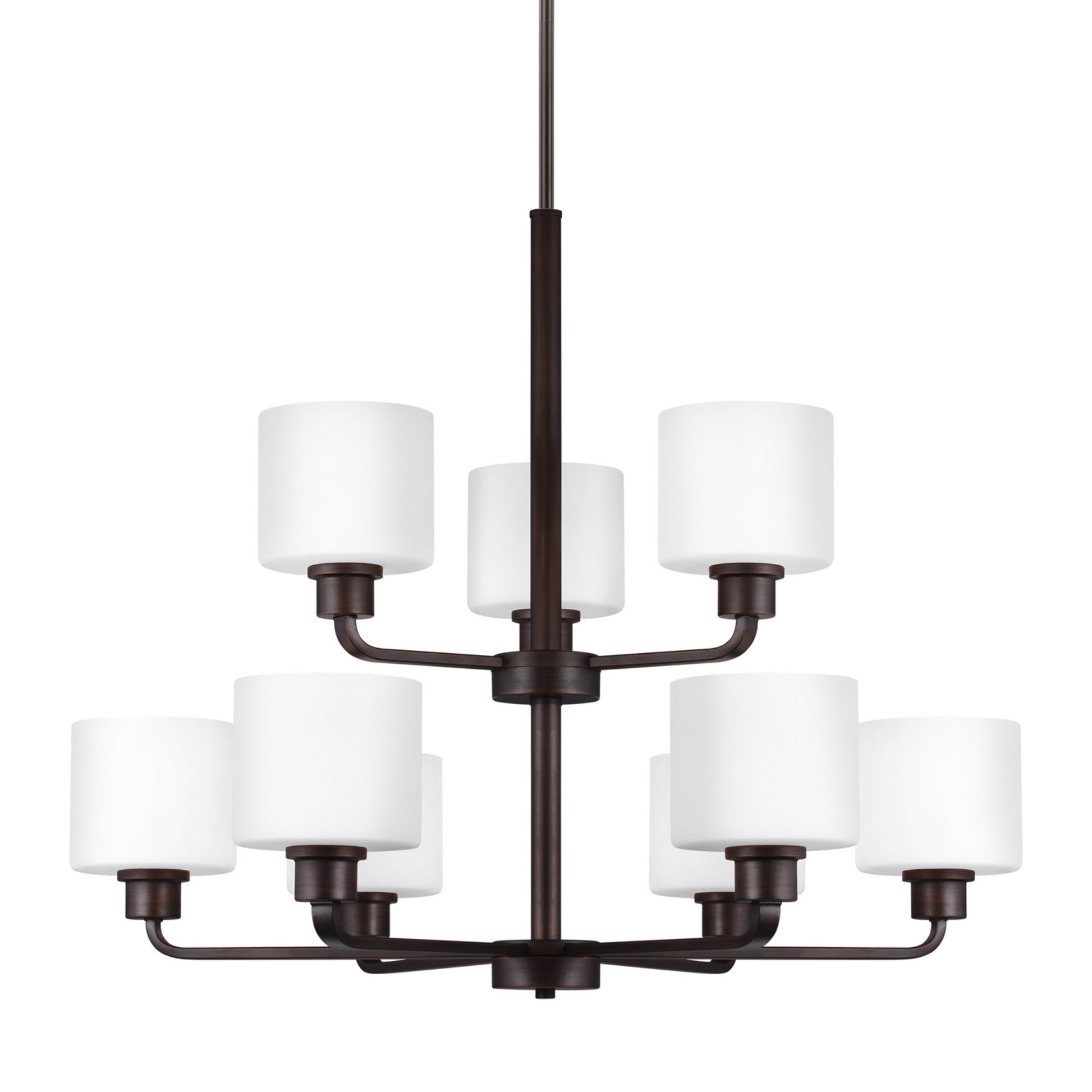Canfield 31" 9-Light Chandelier, Bronze Finish - Bees Lighting