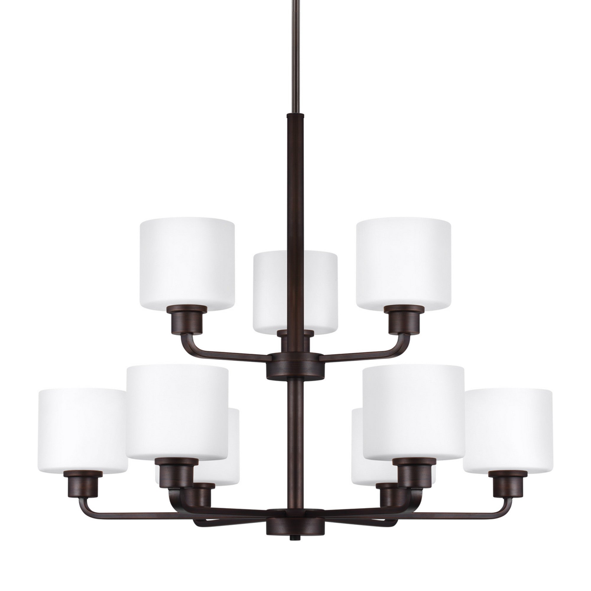 Canfield 31" 9-Light Chandelier, Bronze Finish - Bees Lighting