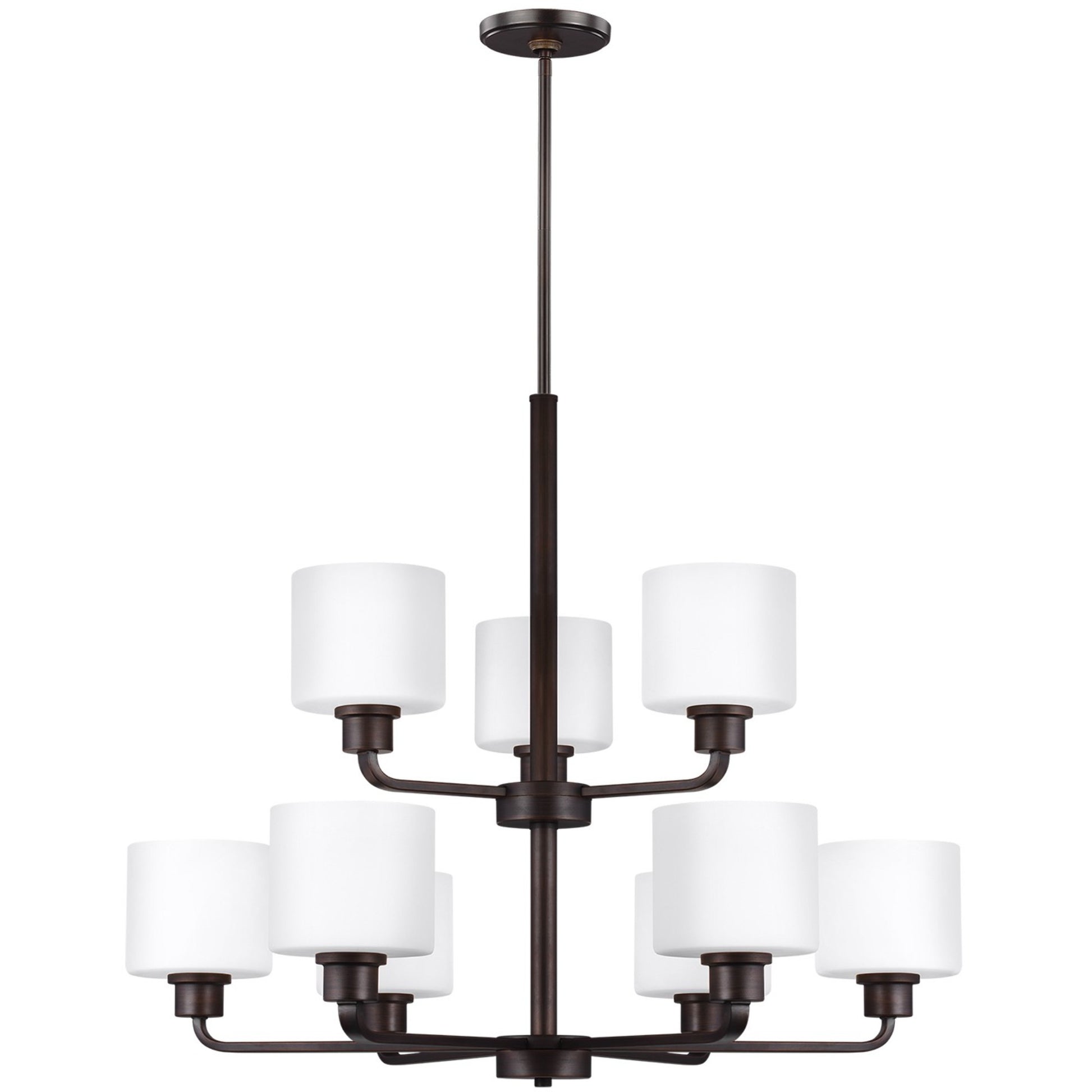 Canfield 31" 9-Light LED Chandelier, Bronze Finish - Bees Lighting