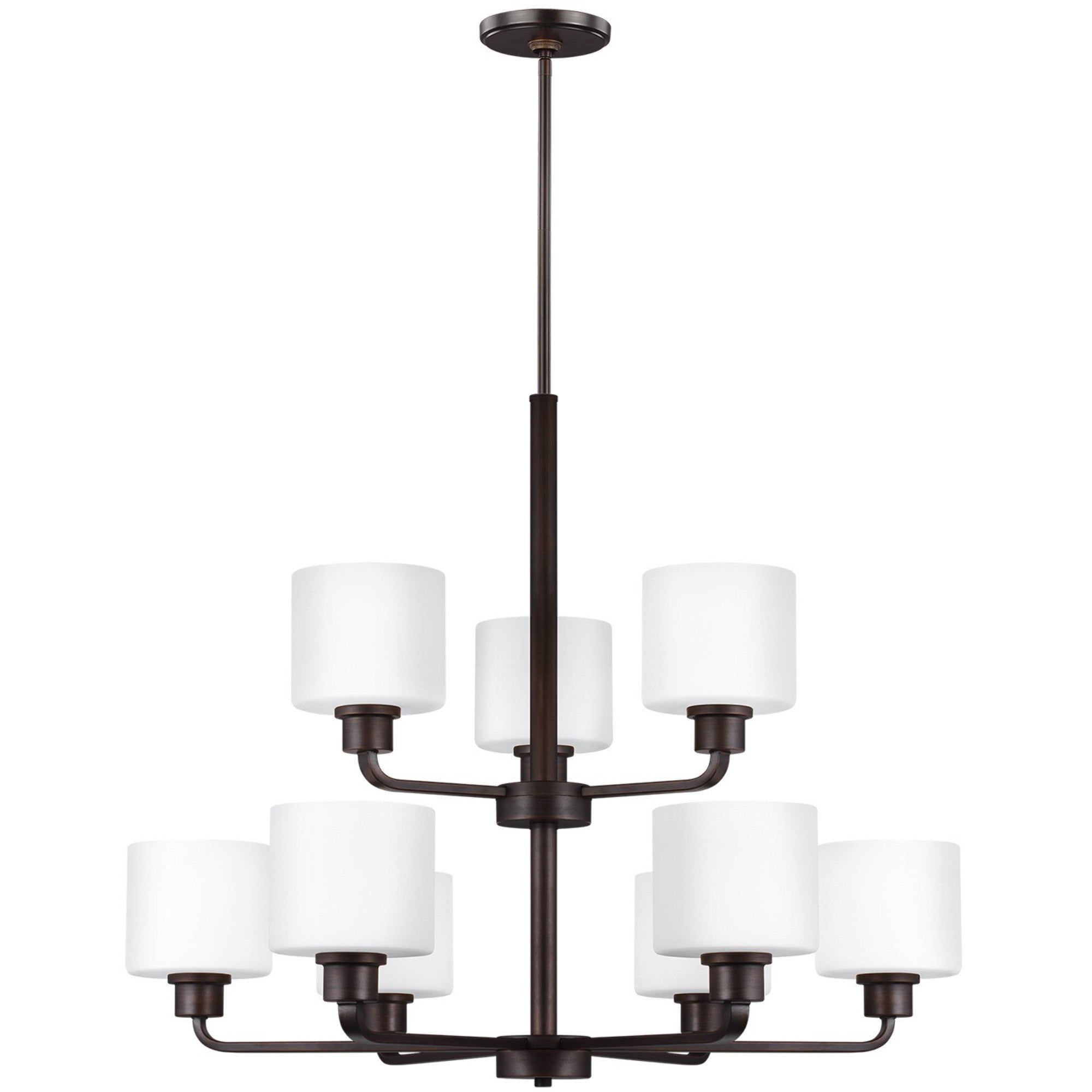 Canfield 31" 9-Light LED Chandelier, Bronze Finish - Bees Lighting