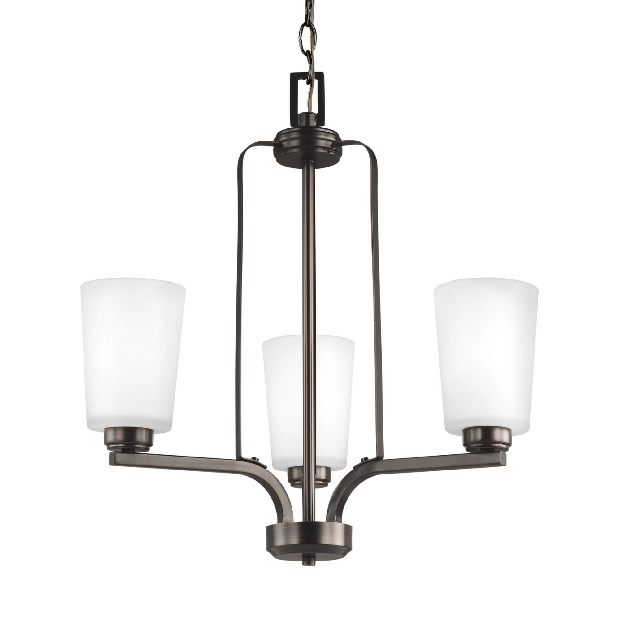 Franport 20" 3-Light Chandelier, Bronze Finish - Bees Lighting