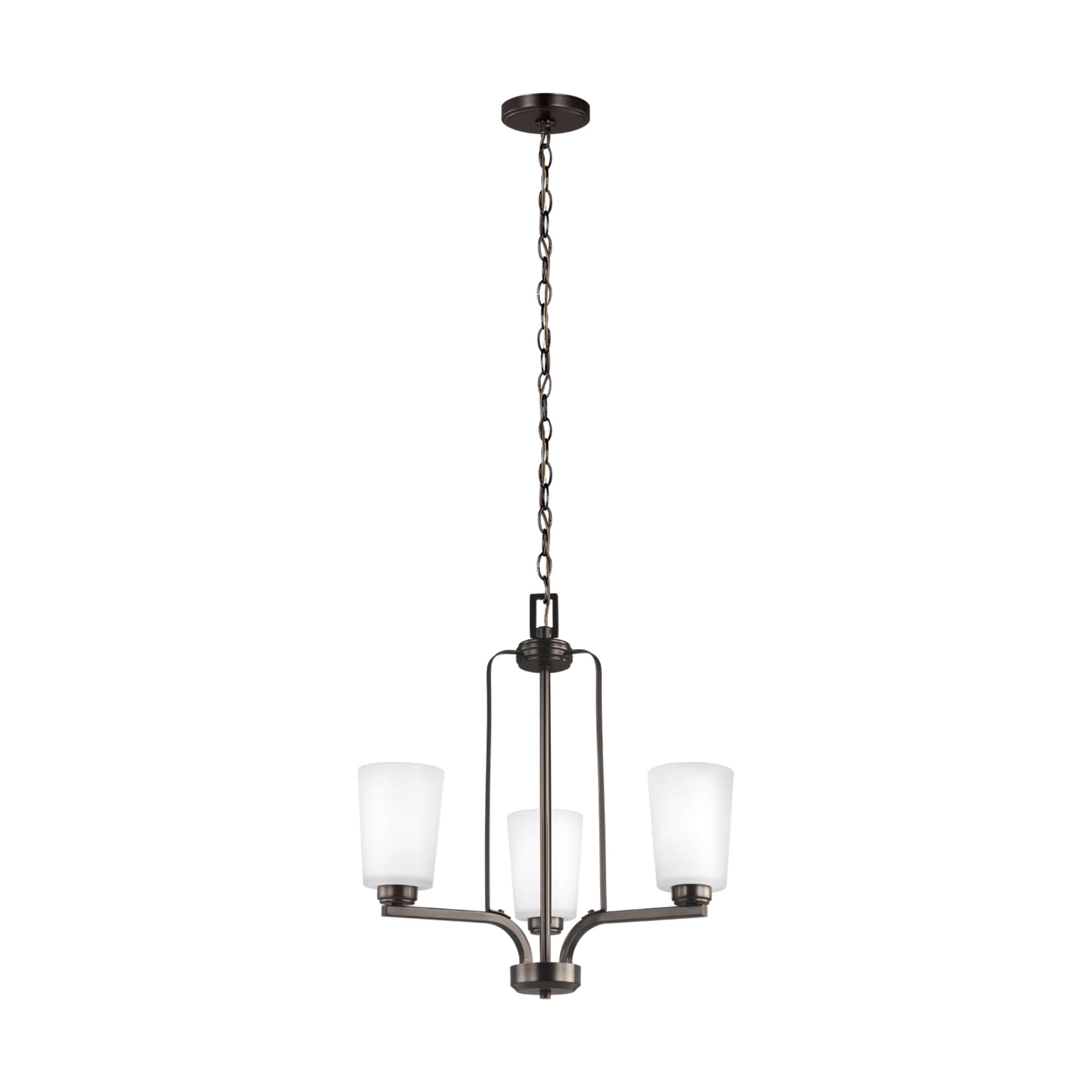 Franport 20" 3-Light Chandelier, Bronze Finish - Bees Lighting