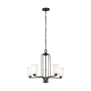 Franport 26" 5-Light Chandelier, Bronze Finish - Bees Lighting