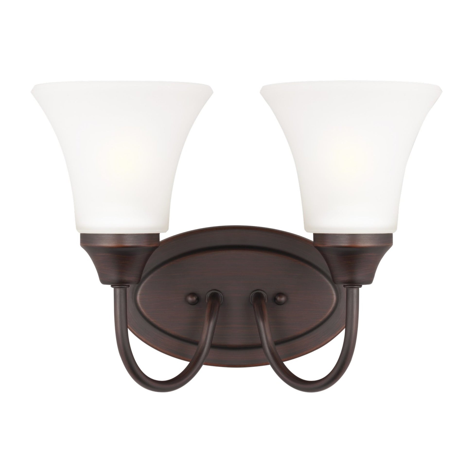 Holman 12" 2-Light Bathroom Vanity, Bronze Finish - Bees Lighting