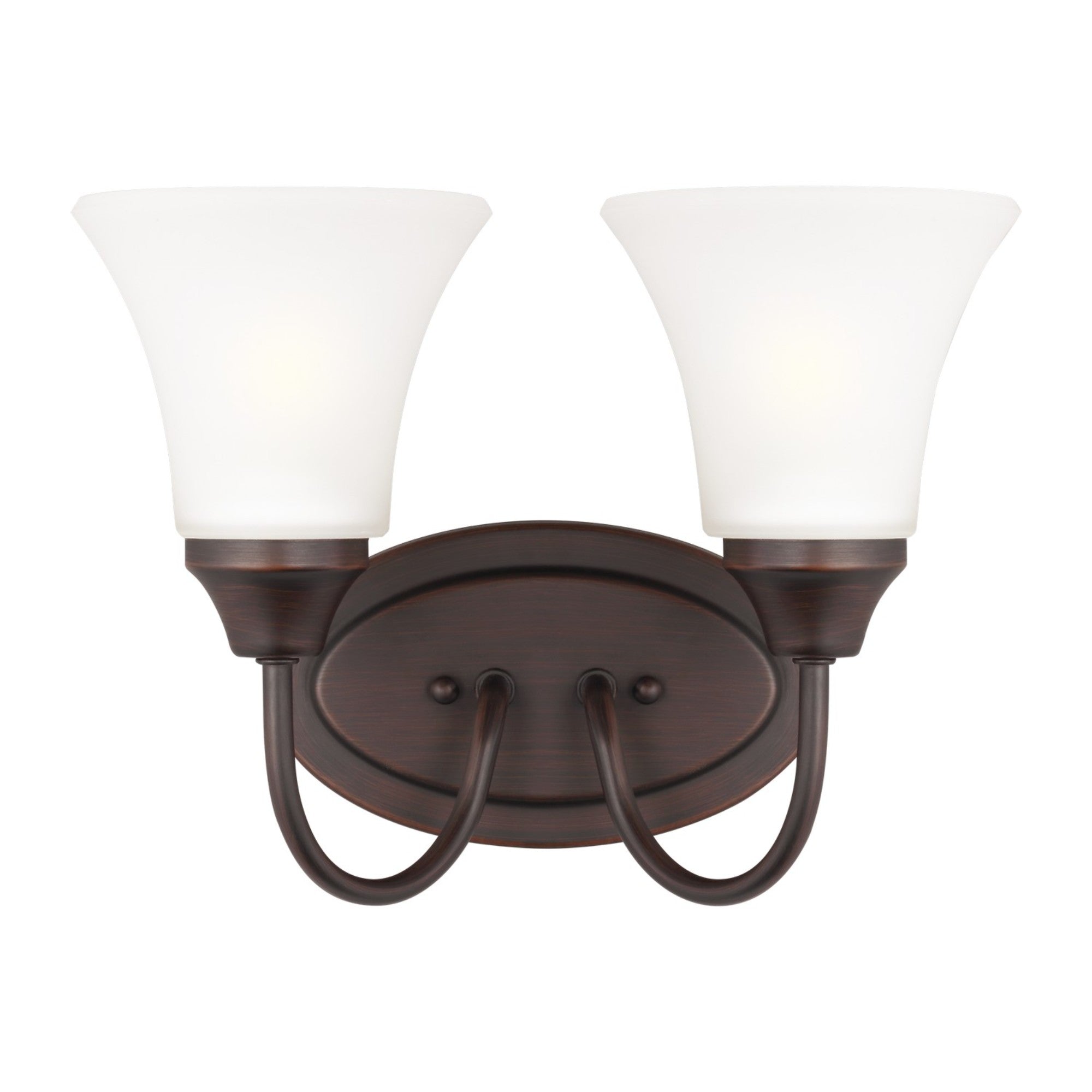 Holman 12" 2-Light Bathroom Vanity, Bronze Finish - Bees Lighting