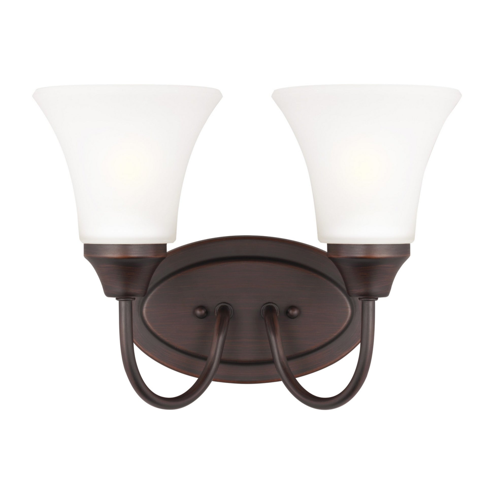 Holman 12" 2-Light LED Bathroom Vanity, Bronze Finish - Bees Lighting