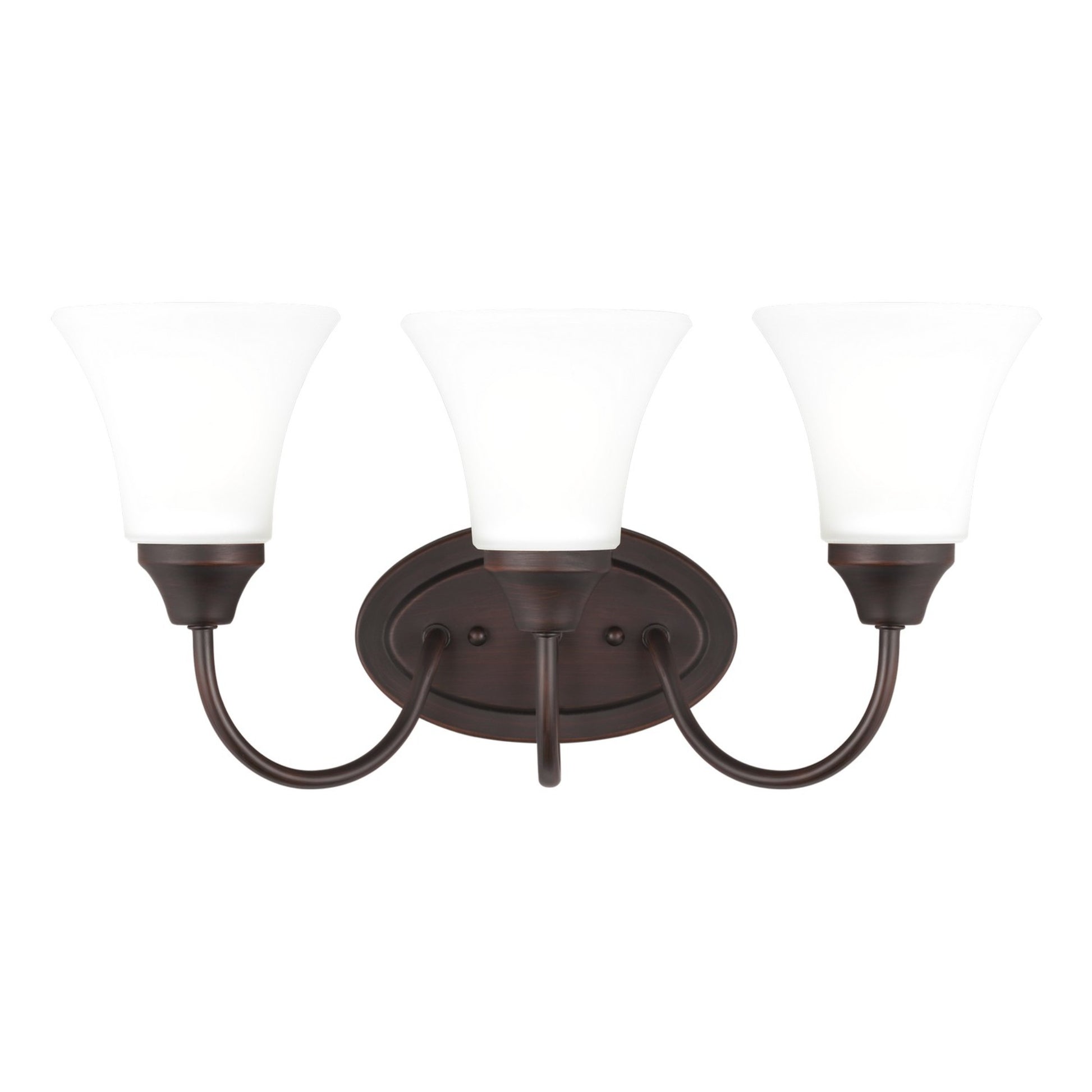 Holman 18" 3-Light Bathroom Vanity, Bronze Finish - Bees Lighting