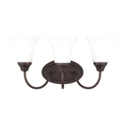 Holman 18" 3-Light LED Bathroom Vanity, Bronze Finish - Bees Lighting