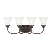 Holman 25" 4-Light LED Bathroom Vanity, Bronze Finish - Bees Lighting