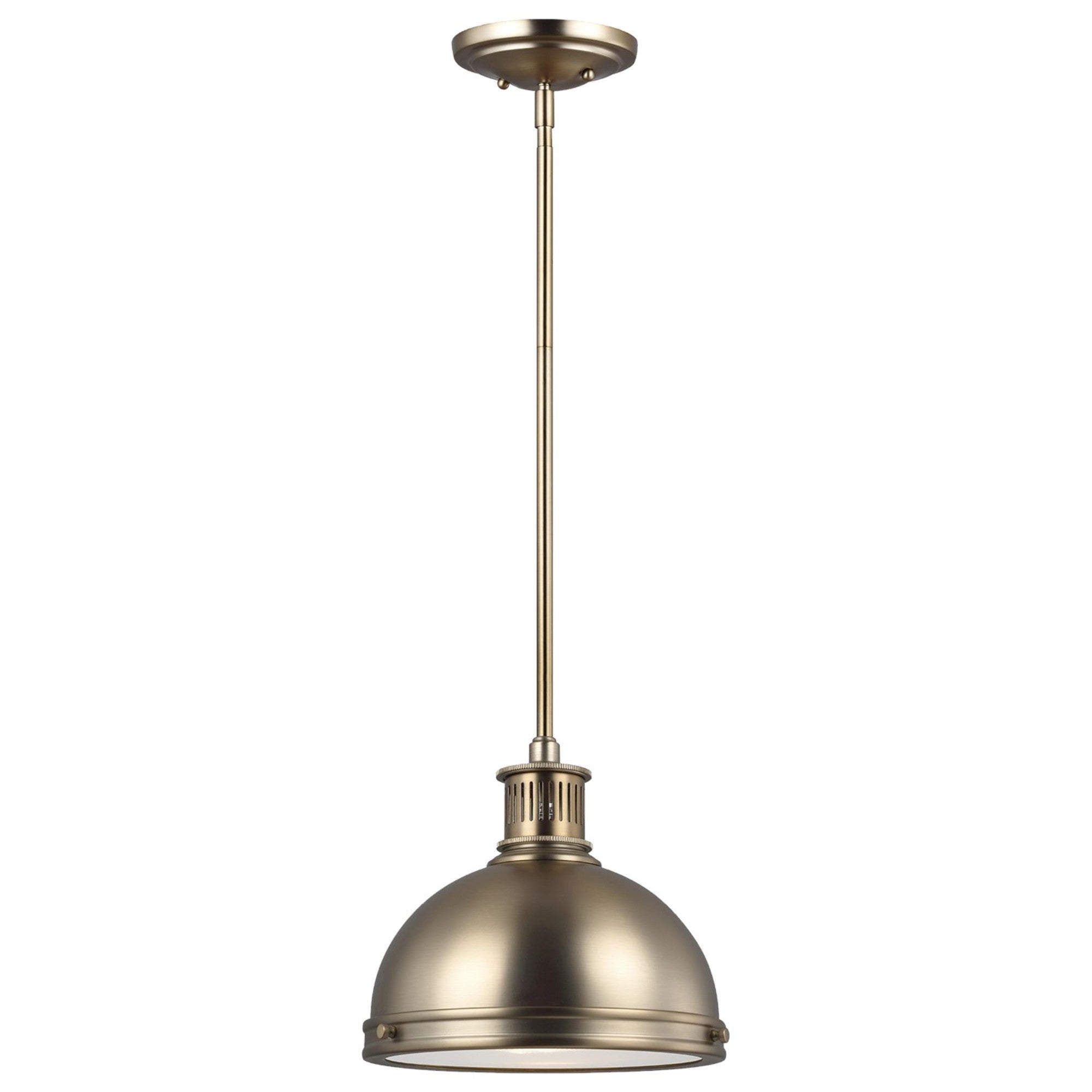 Pratt Street Metal 10" 1-Light Pendant, Satin Brass Finish - Bees Lighting