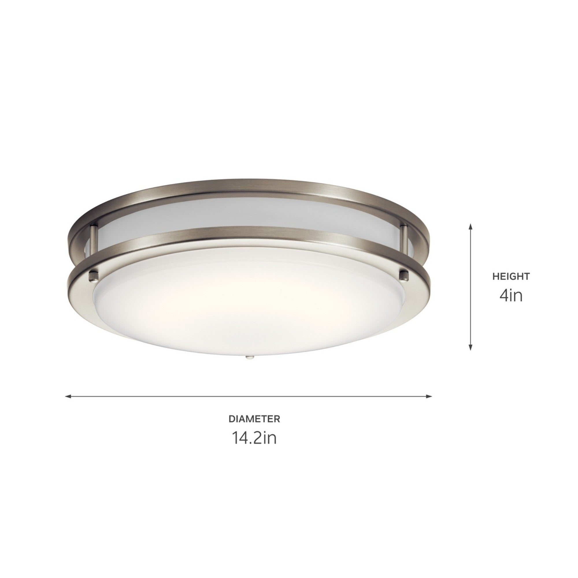 Avon 14" LED Flush Mount, Brushed Nickel Finish - Bees Lighting
