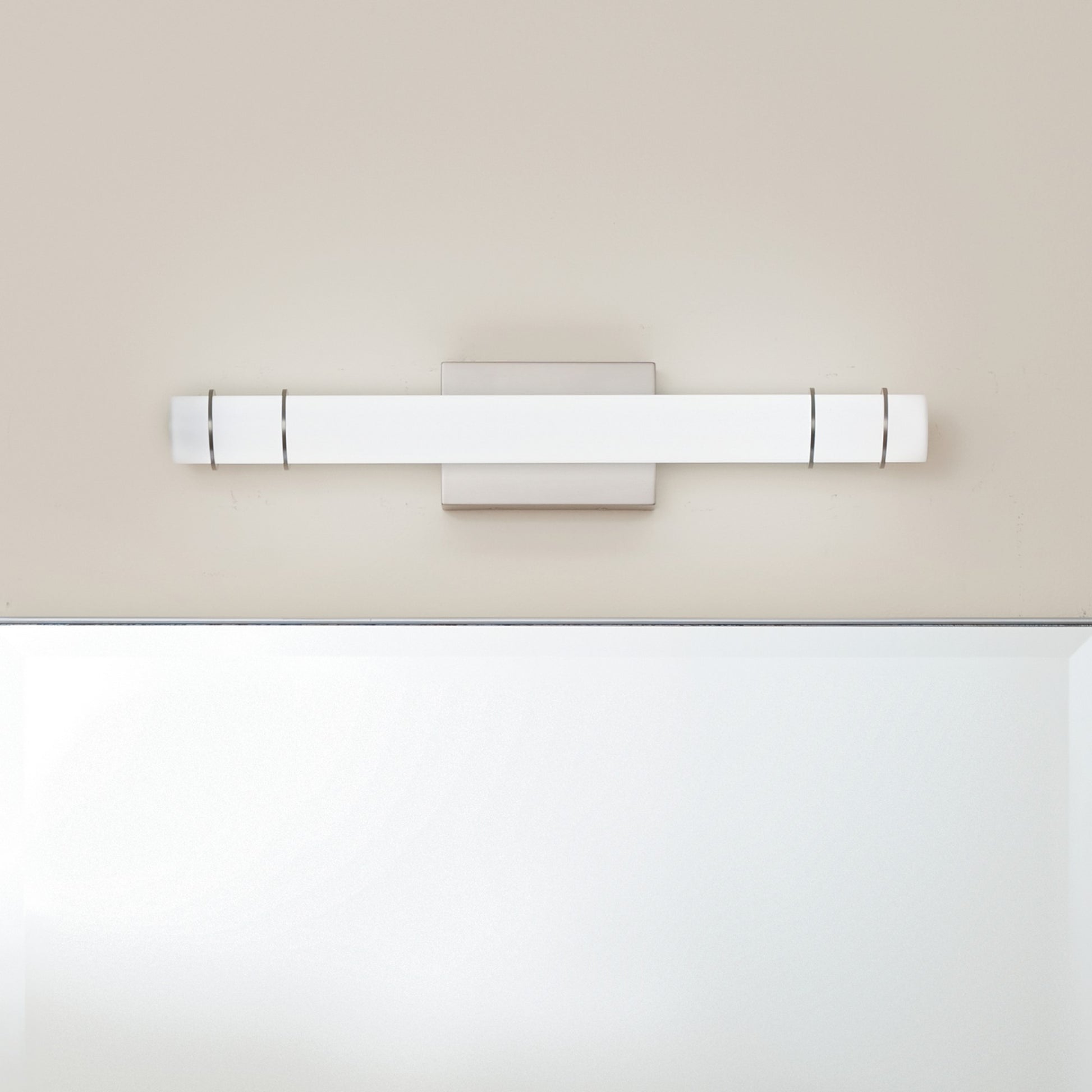 Korona 25" LED Linear Bath Vanity, Brushed Nickel Finish - Bees Lighting