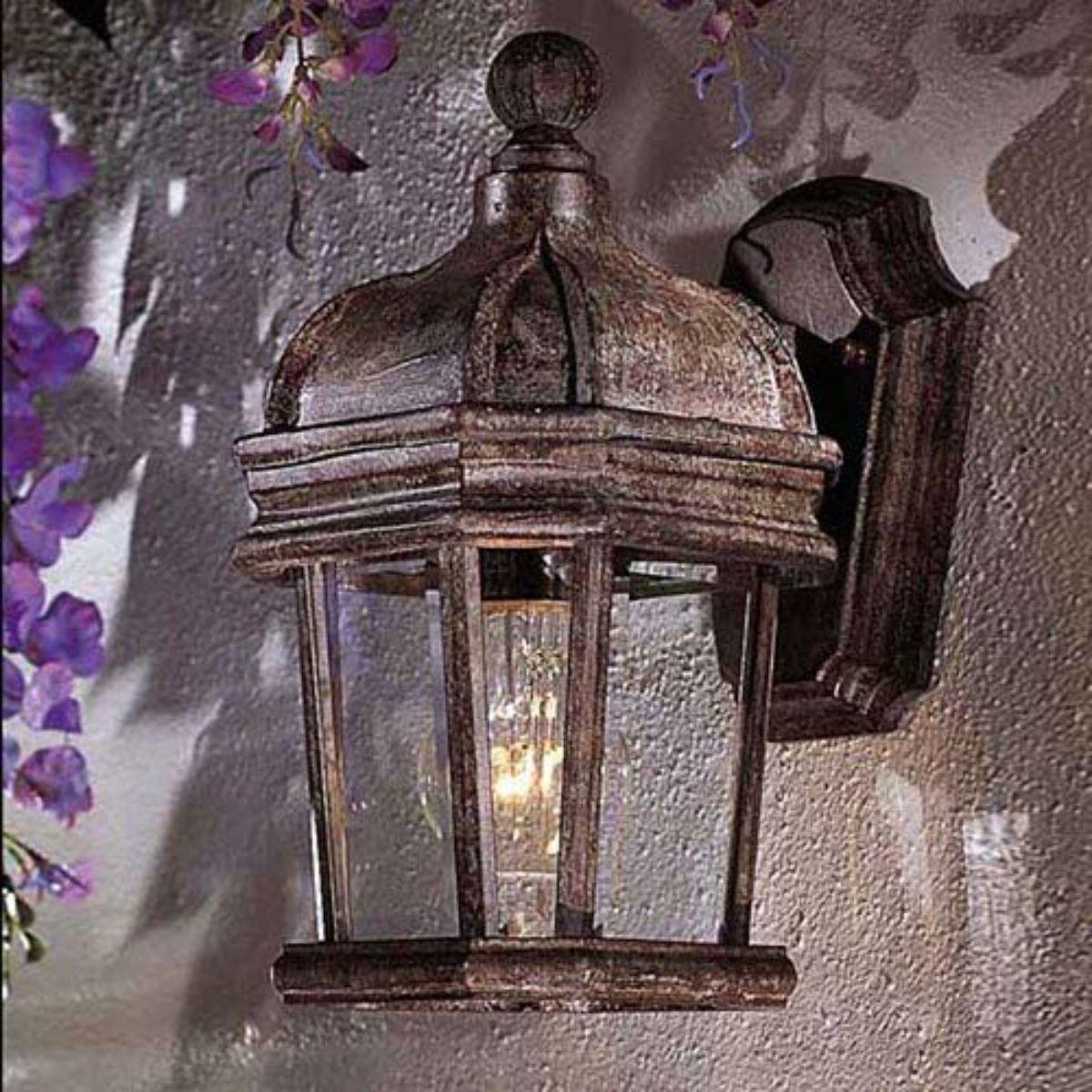 Harrison 12 in. Outdoor Wall Lantern Vintage Rust Finish - Bees Lighting