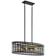 Aldergate 38" 6-Light Chandelier, Black Finish - Bees Lighting