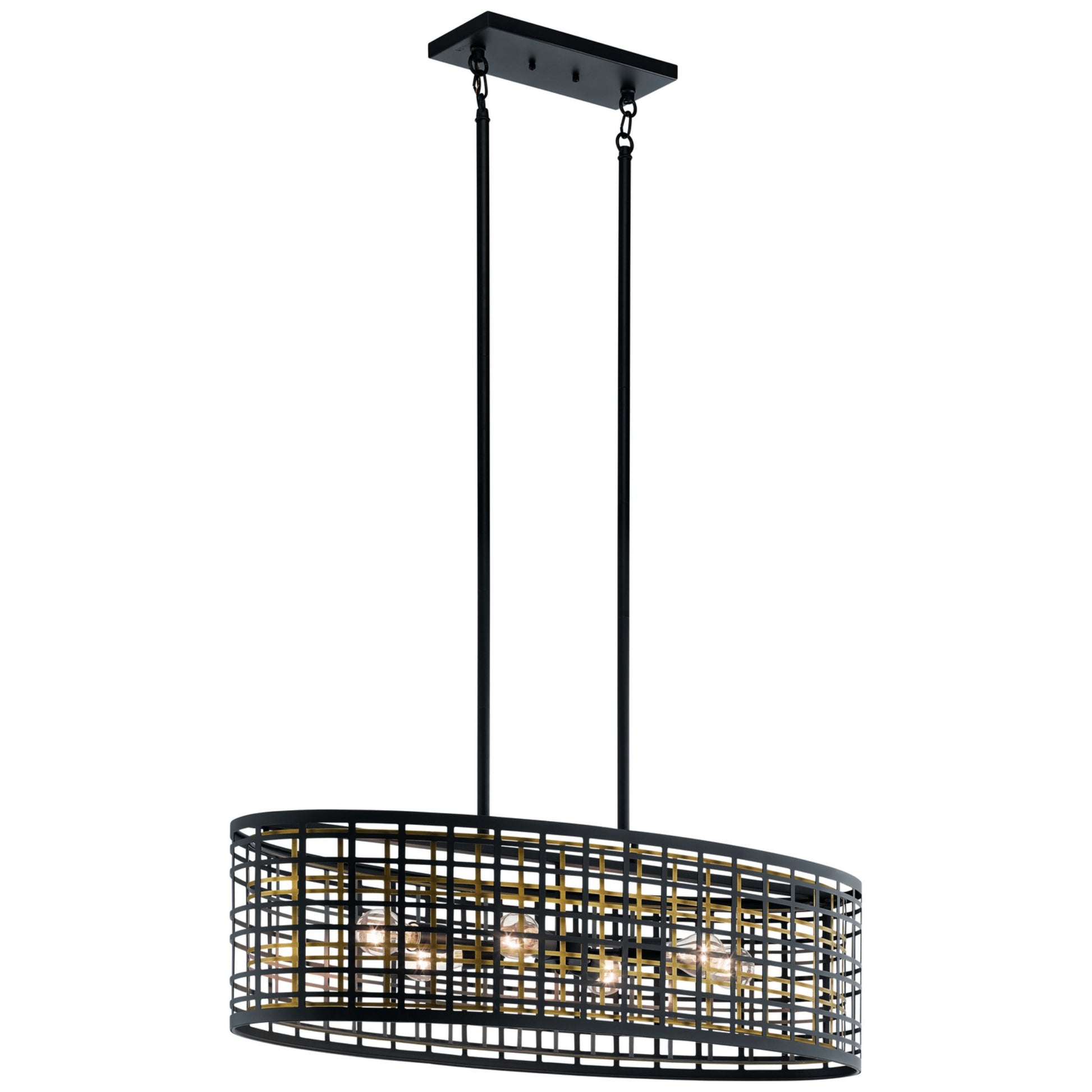 Aldergate 38" 6-Light Chandelier, Black Finish - Bees Lighting