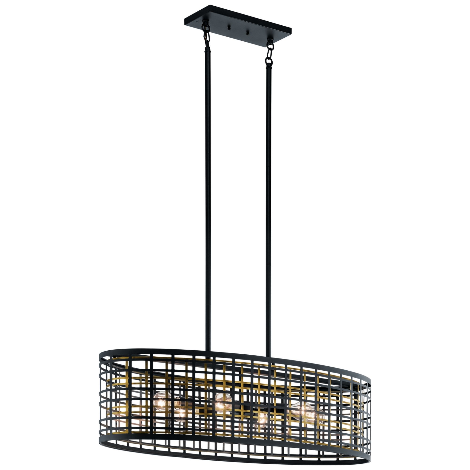 Aldergate 38" 6-Light Chandelier, Black Finish - Bees Lighting