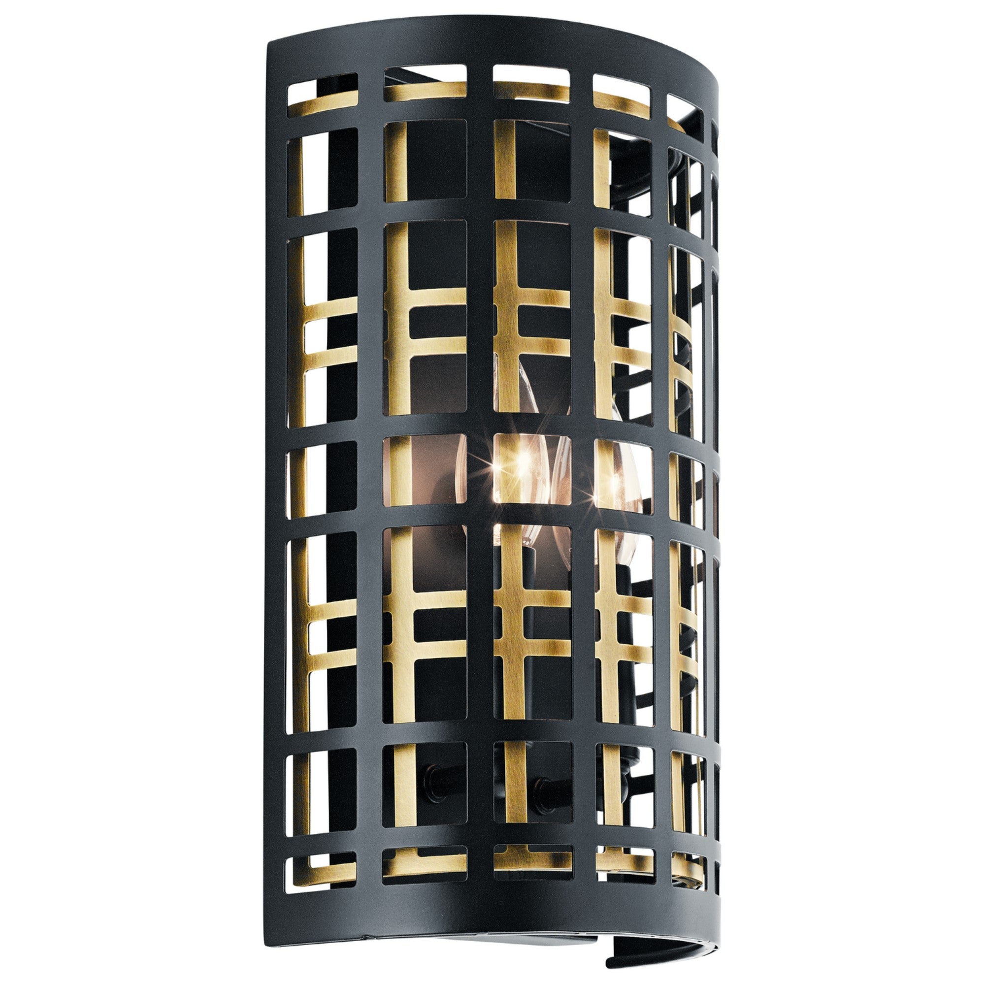 Aldergate 8" 2-Light Wall Sconce, Black Finish - Bees Lighting