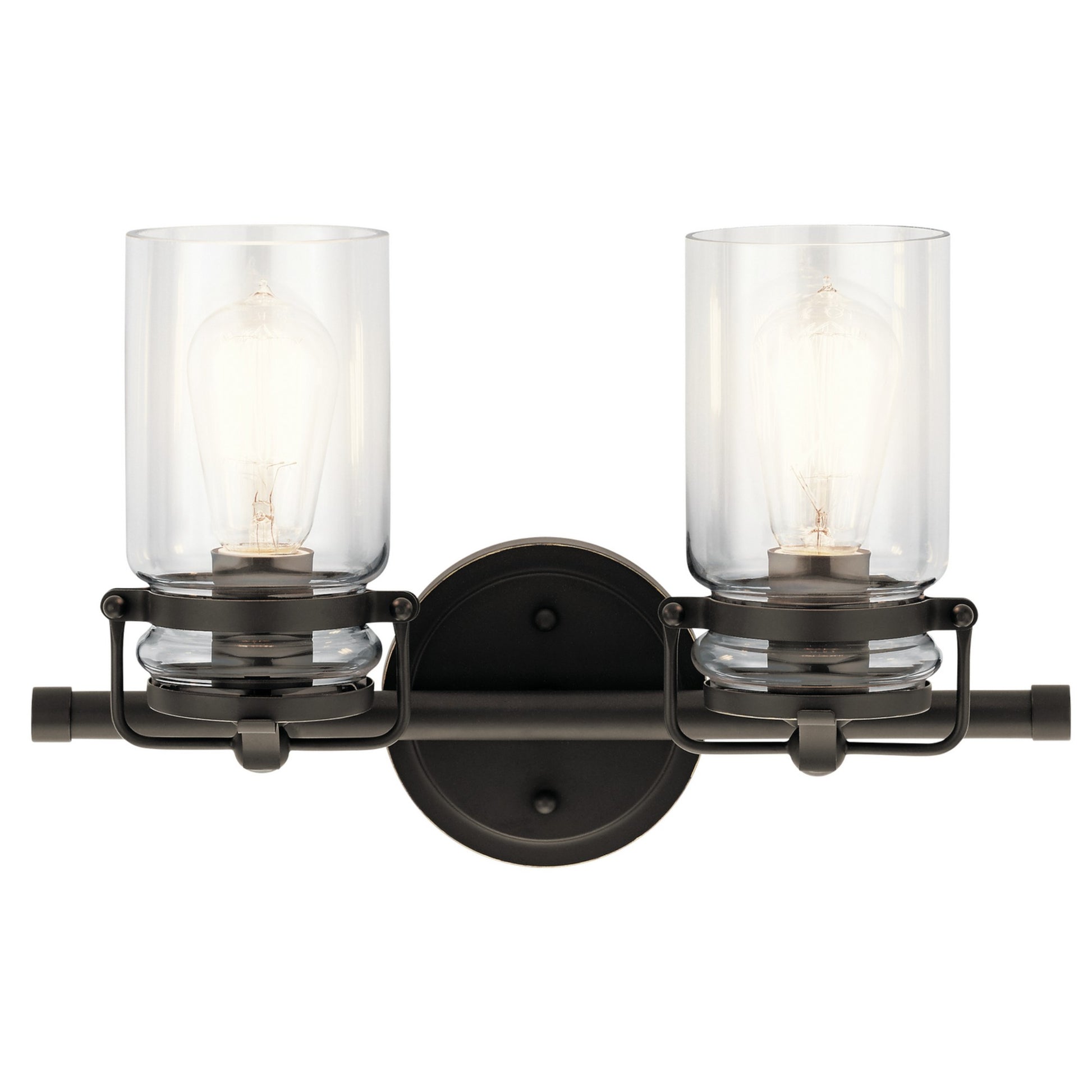 Brinley 16" 2-Light Bath Vanity Light, Olde Bronze Finish - Bees Lighting