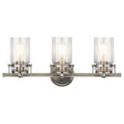 Brinley 24" 3-Light Bath Vanity Light, Brushed Nickel Finish - Bees Lighting