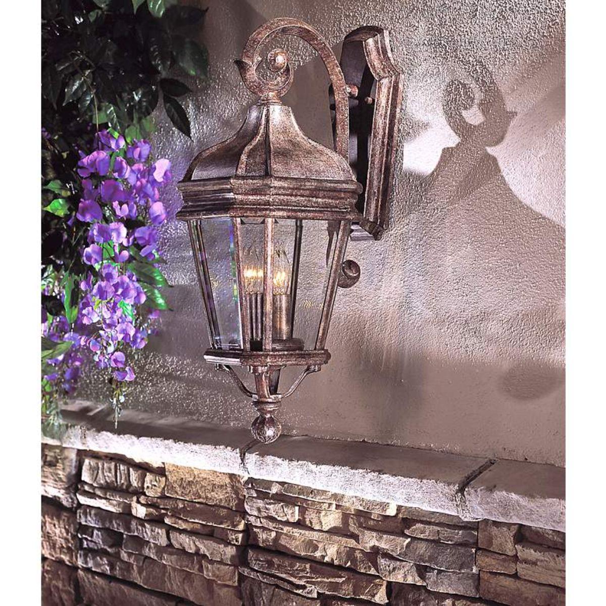 Harrison 21 in. 2 Lights Outdoor Wall Lantern Vintage Rust Finish - Bees Lighting