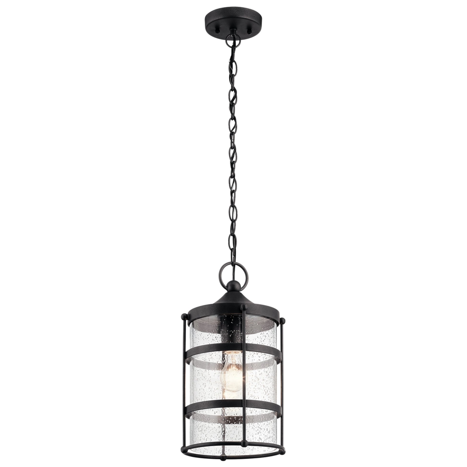 Mill Lane 17" Outdoor Pendant, Anvil Iron Finish - Bees Lighting