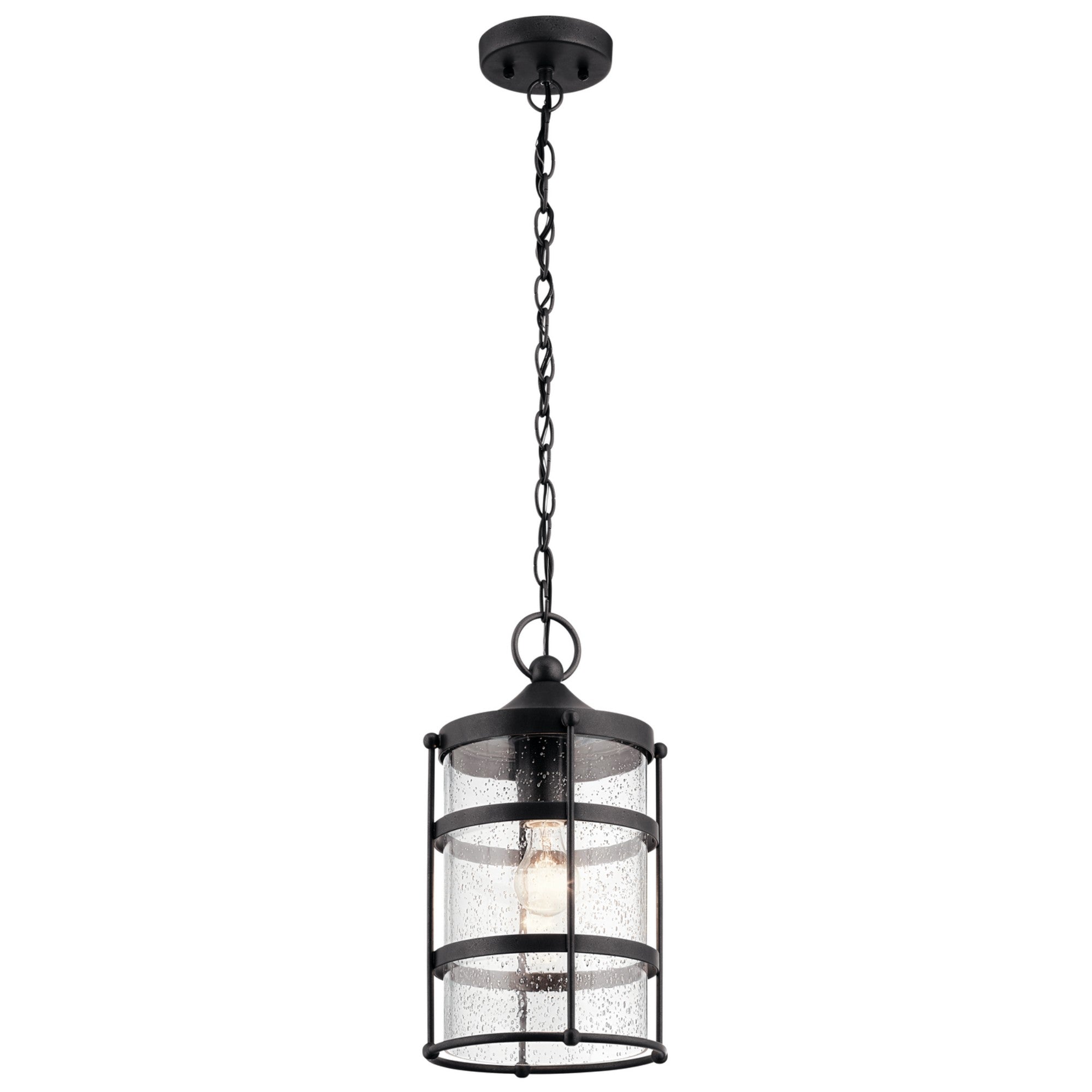 Mill Lane 17" Outdoor Pendant, Anvil Iron Finish - Bees Lighting