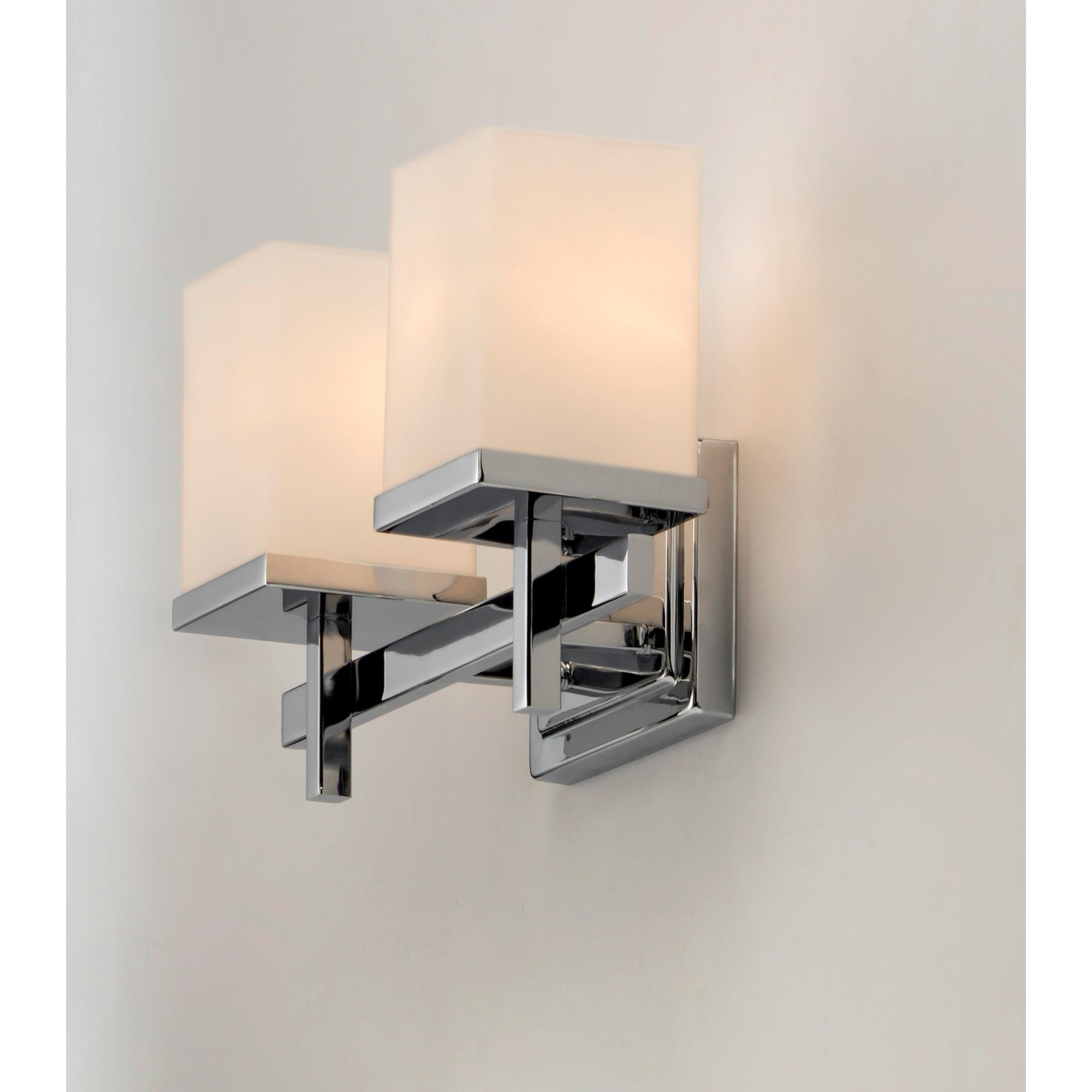 Tetra 14" 2-Light Bath Vanity, Polished Chrome Finish - Bees Lighting