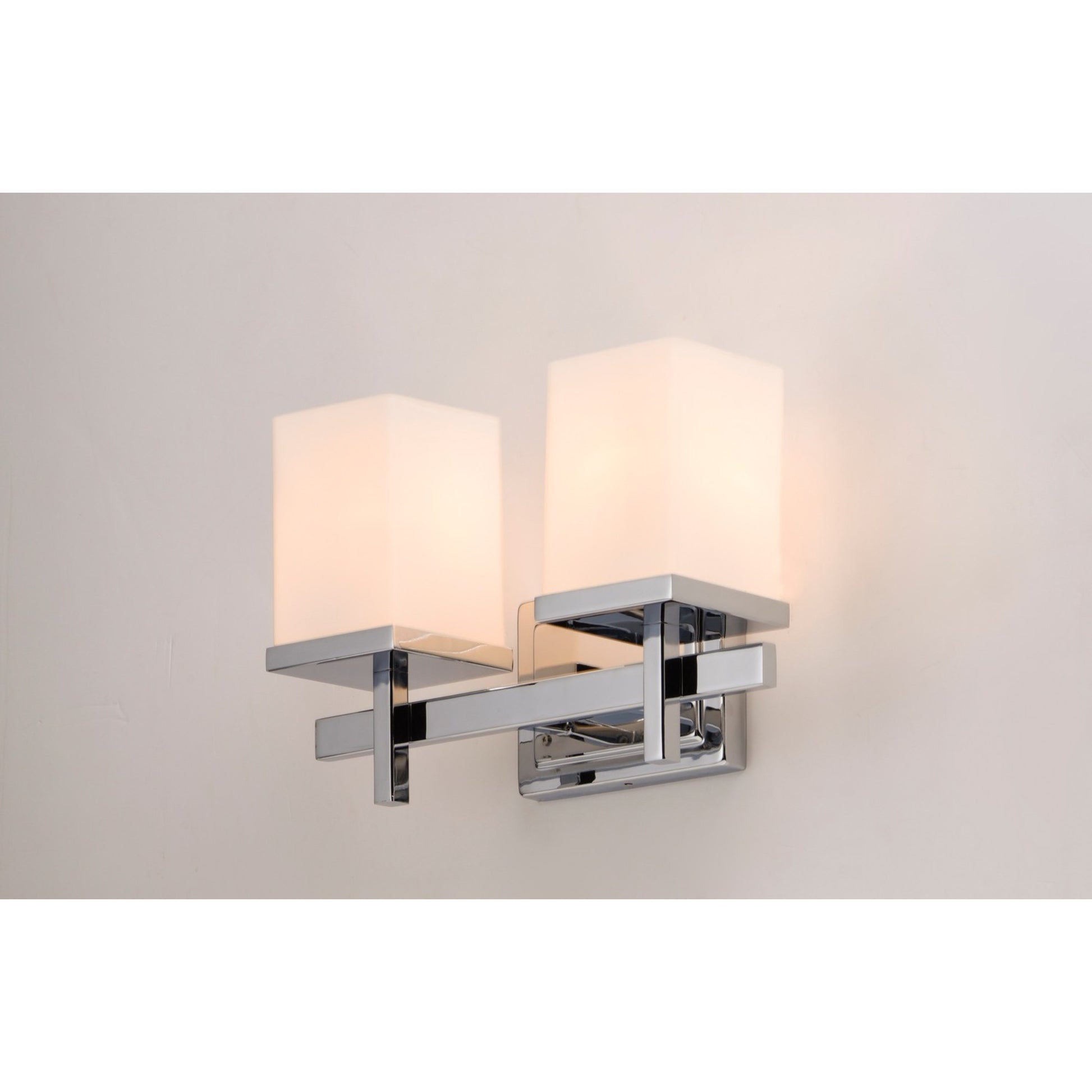 Tetra 14" 2-Light Bath Vanity, Polished Chrome Finish - Bees Lighting
