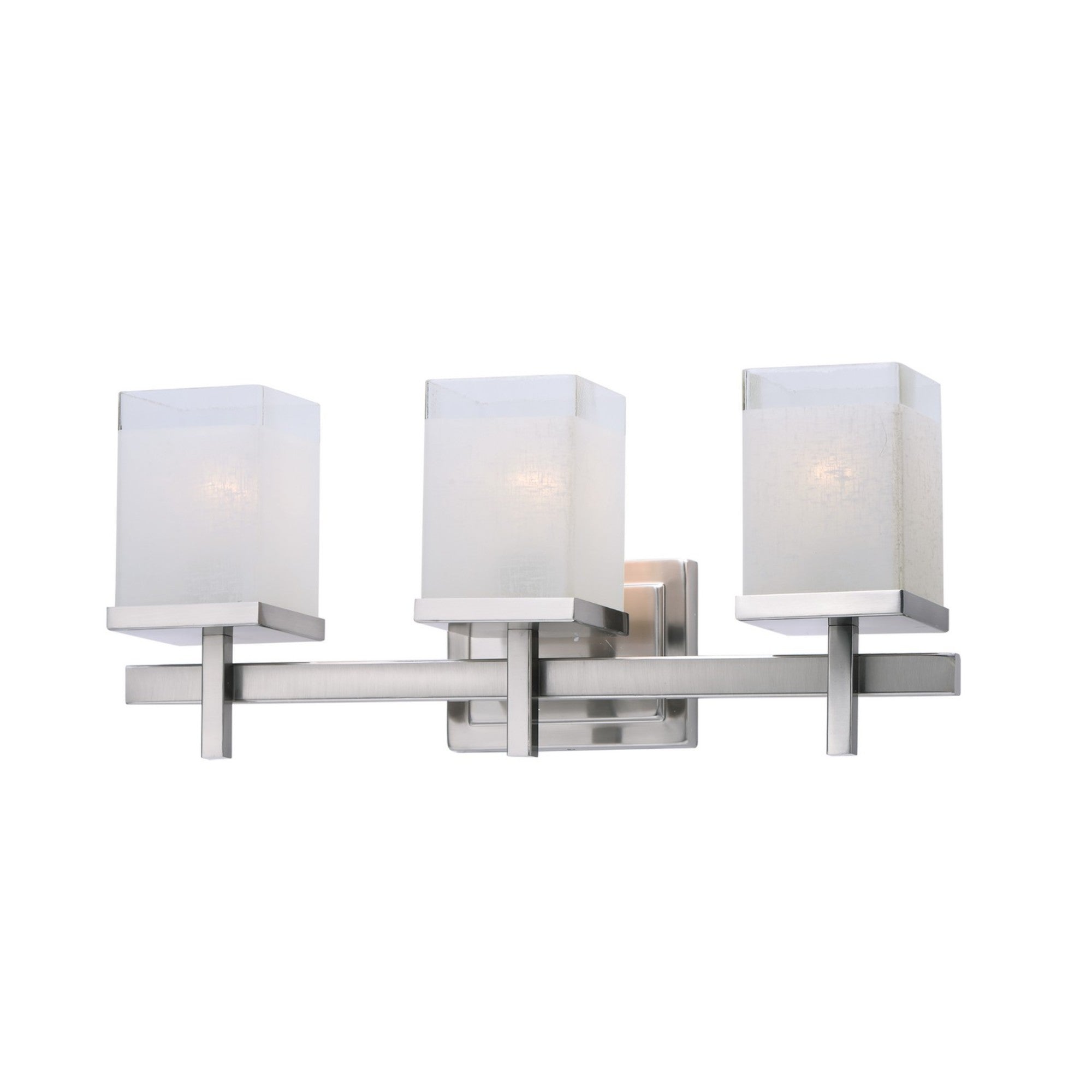Tetra 22" 3-Light Bath Vanity, Satin Nickel Finish - Bees Lighting