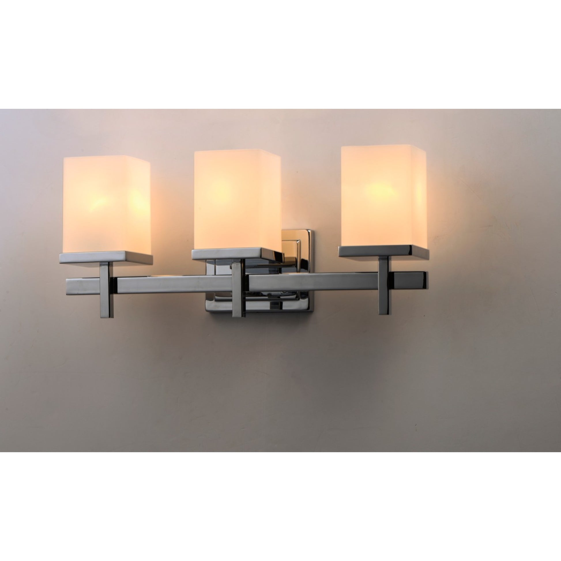 Tetra 22" 3-Light Bath Vanity, Polished Chrome Finish - Bees Lighting