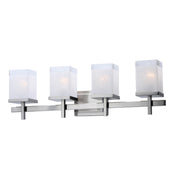Tetra 30" 4-Light Bath Vanity, Satin Nickel Finish - Bees Lighting