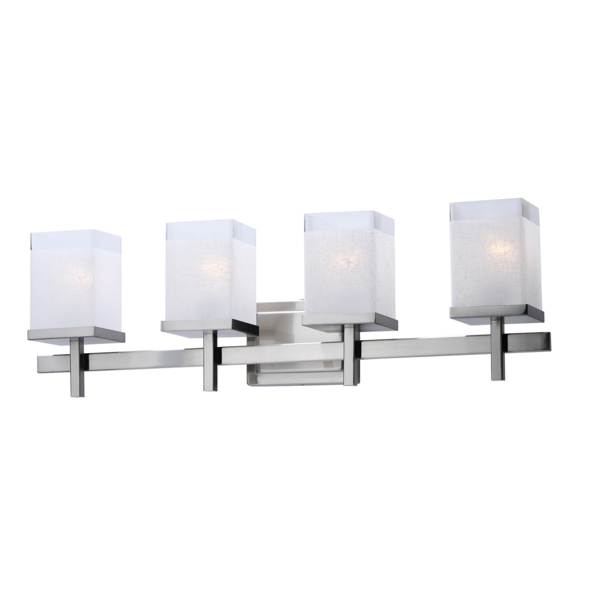 Tetra 30" 4-Light Bath Vanity, Satin Nickel Finish - Bees Lighting