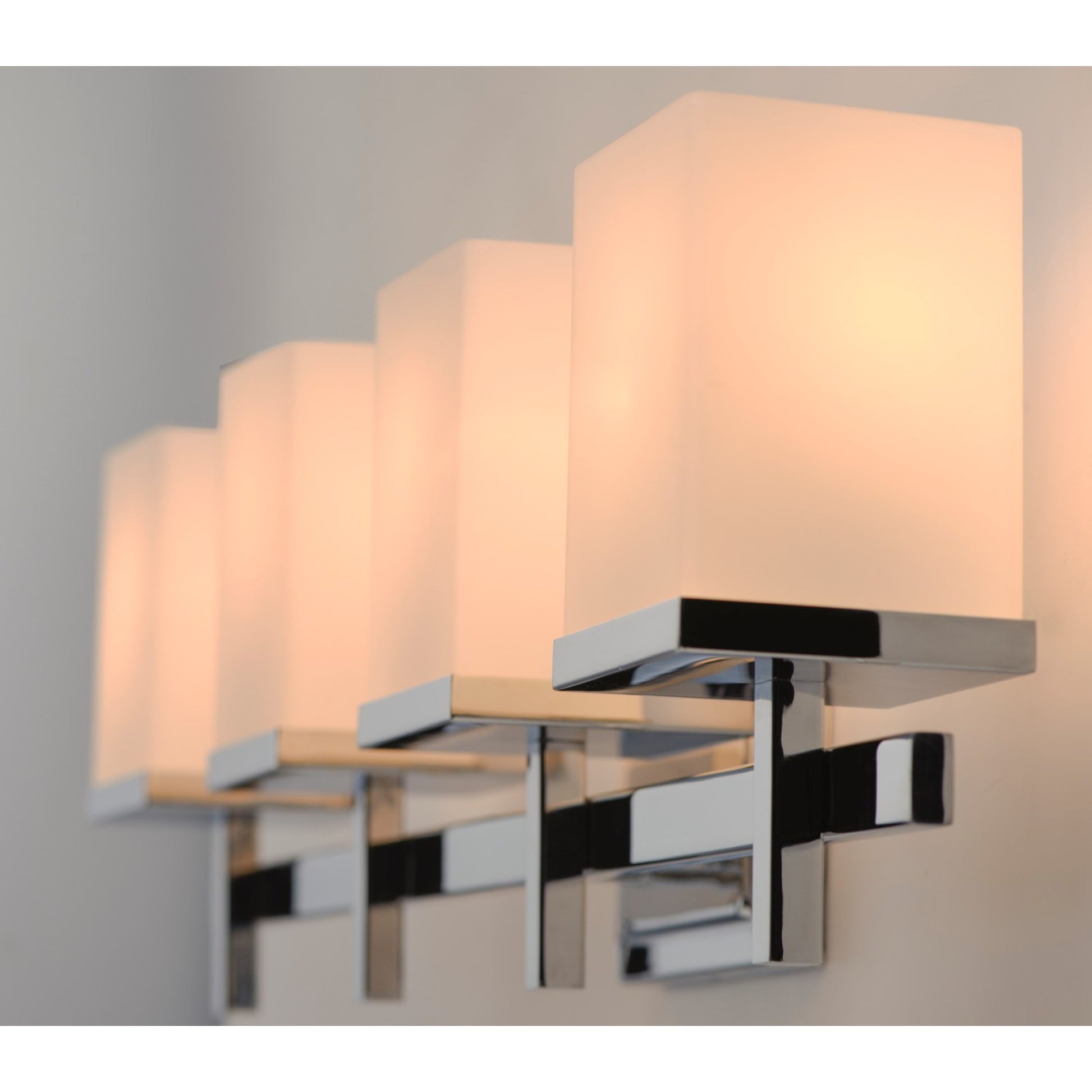 Tetra 30" 4-Light Bath Vanity, Polished Chrome Finish - Bees Lighting