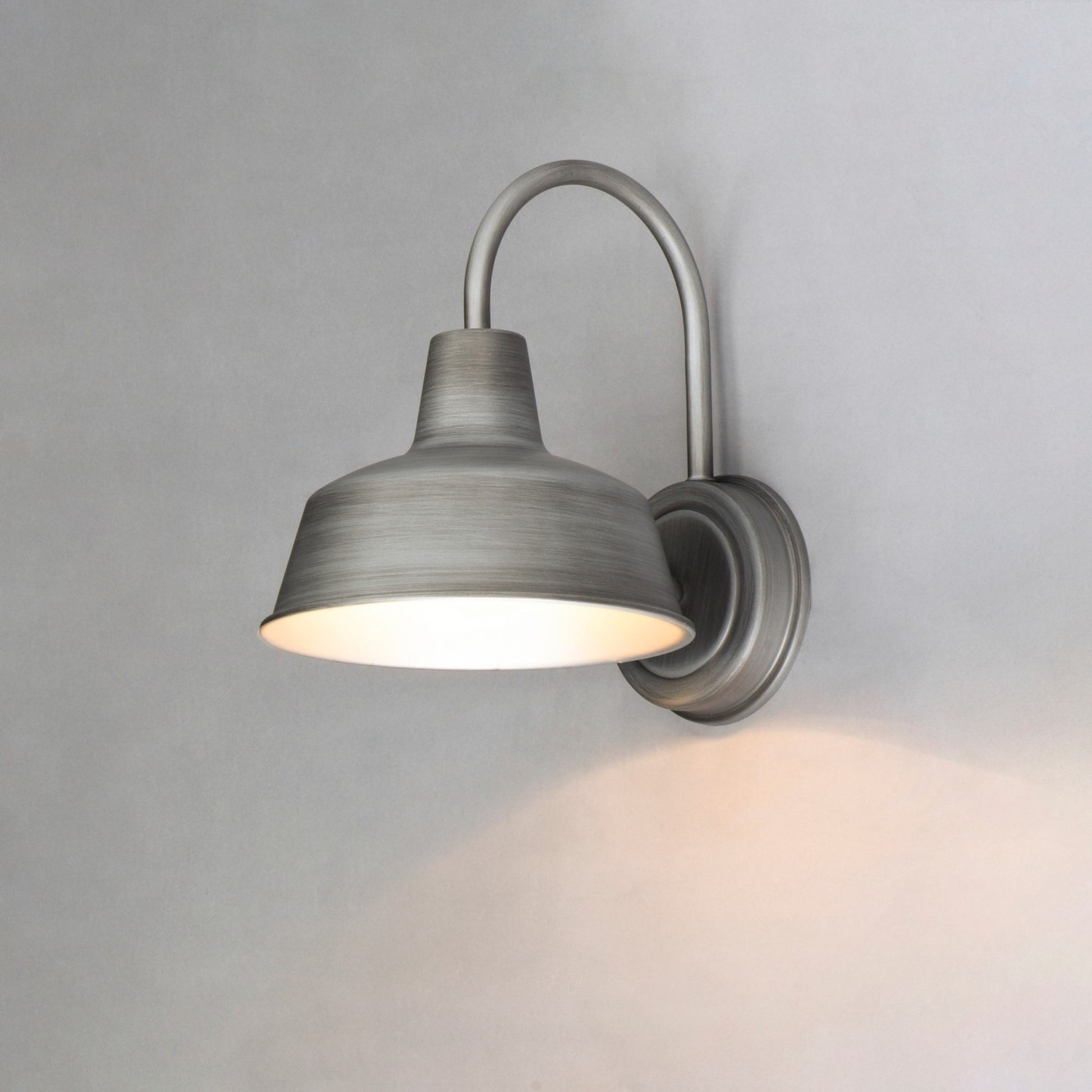 Pier M 11" Outdoor Wall Lantern, Weathered Zinc Finish - Bees Lighting