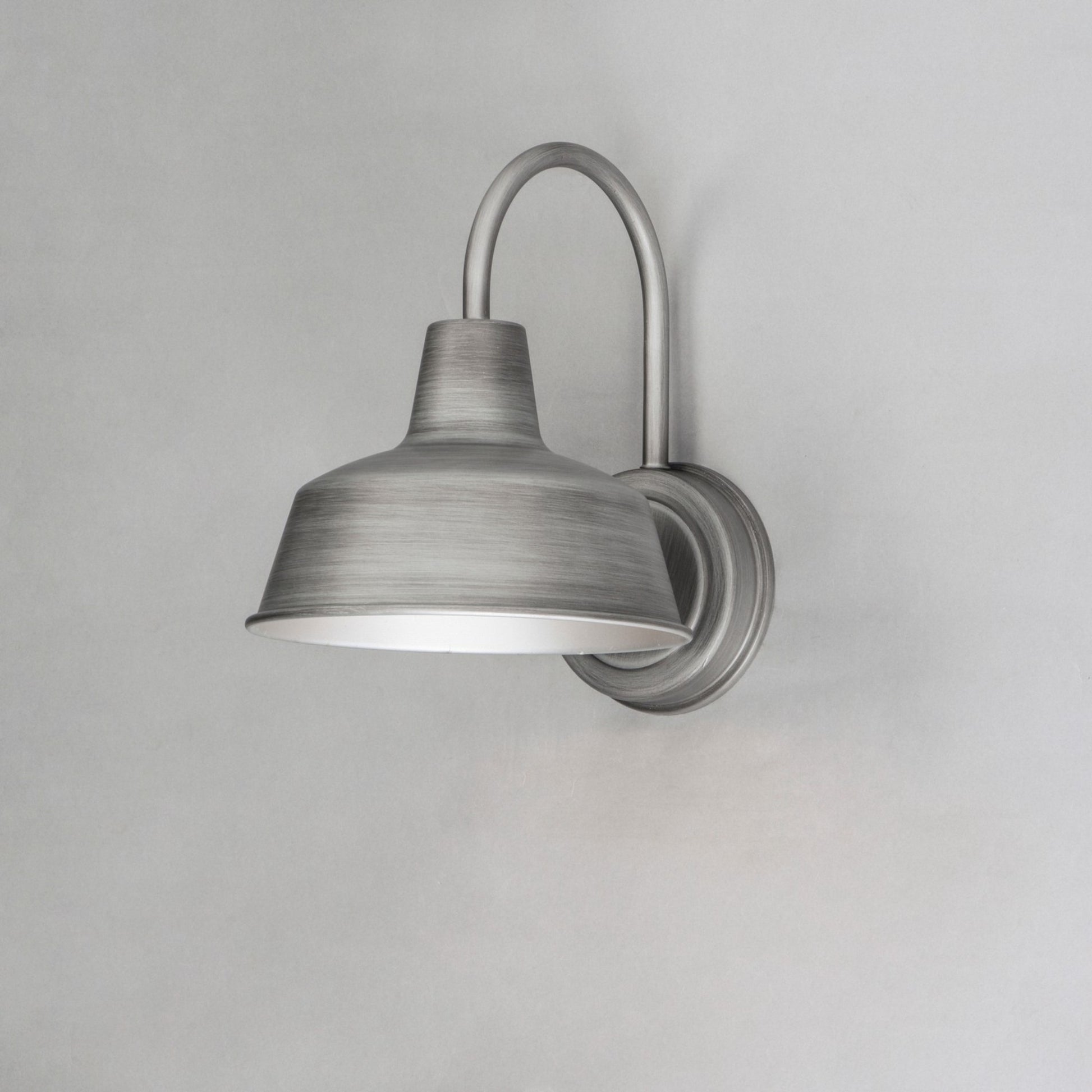 Pier M 11" Outdoor Wall Lantern, Weathered Zinc Finish - Bees Lighting