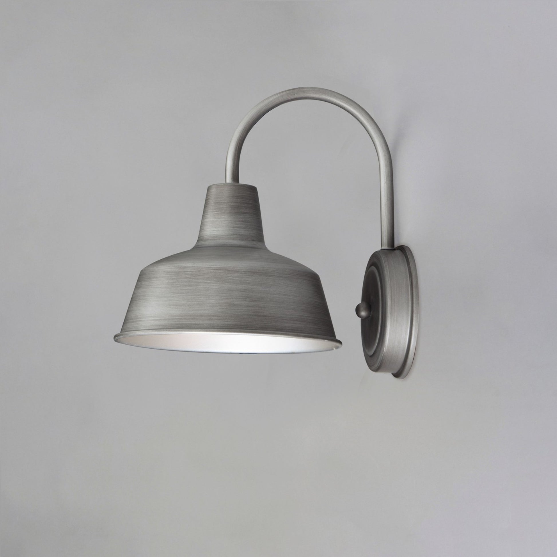 Pier M 11" Outdoor Wall Lantern, Weathered Zinc Finish - Bees Lighting