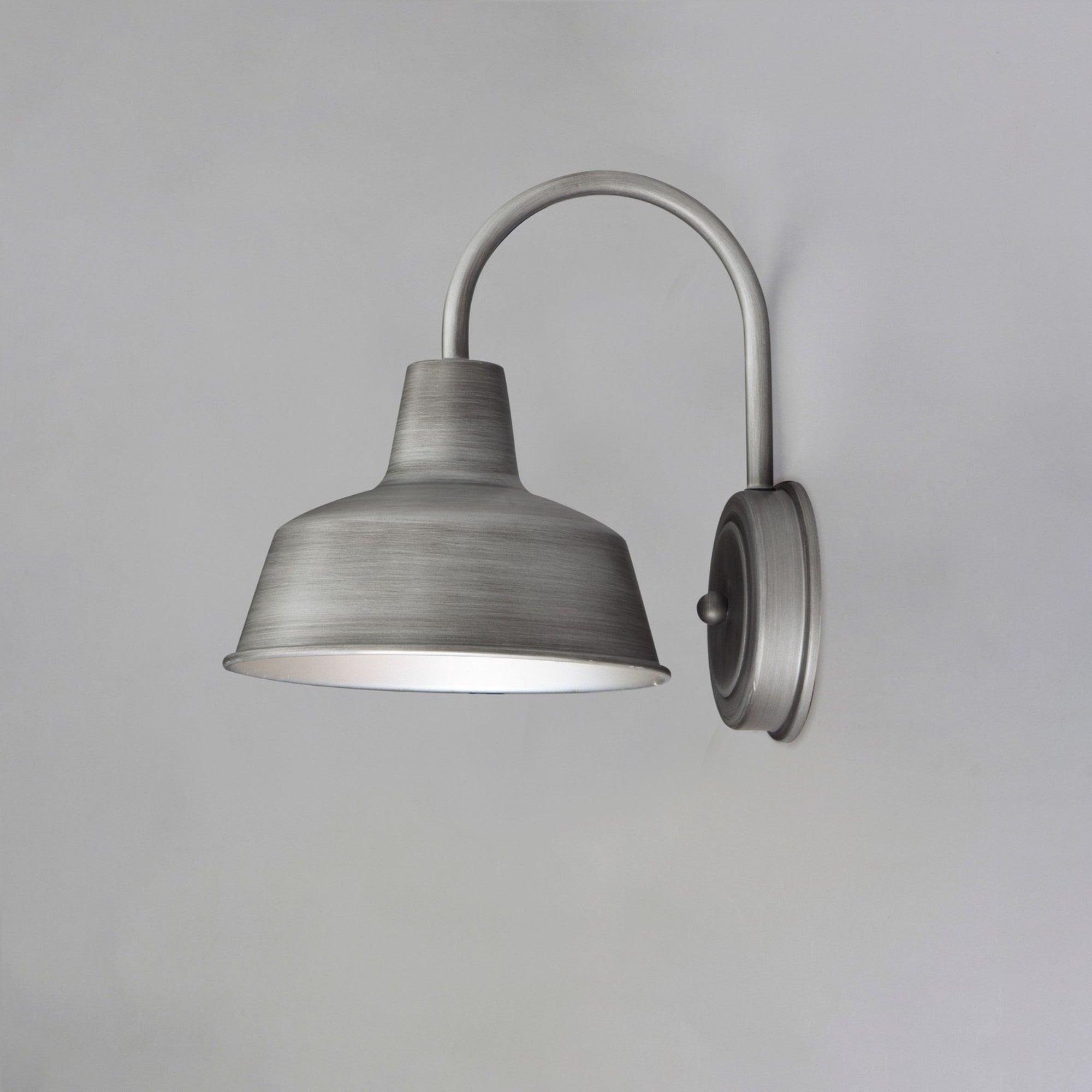 Pier M 11" Outdoor Wall Lantern, Weathered Zinc Finish - Bees Lighting