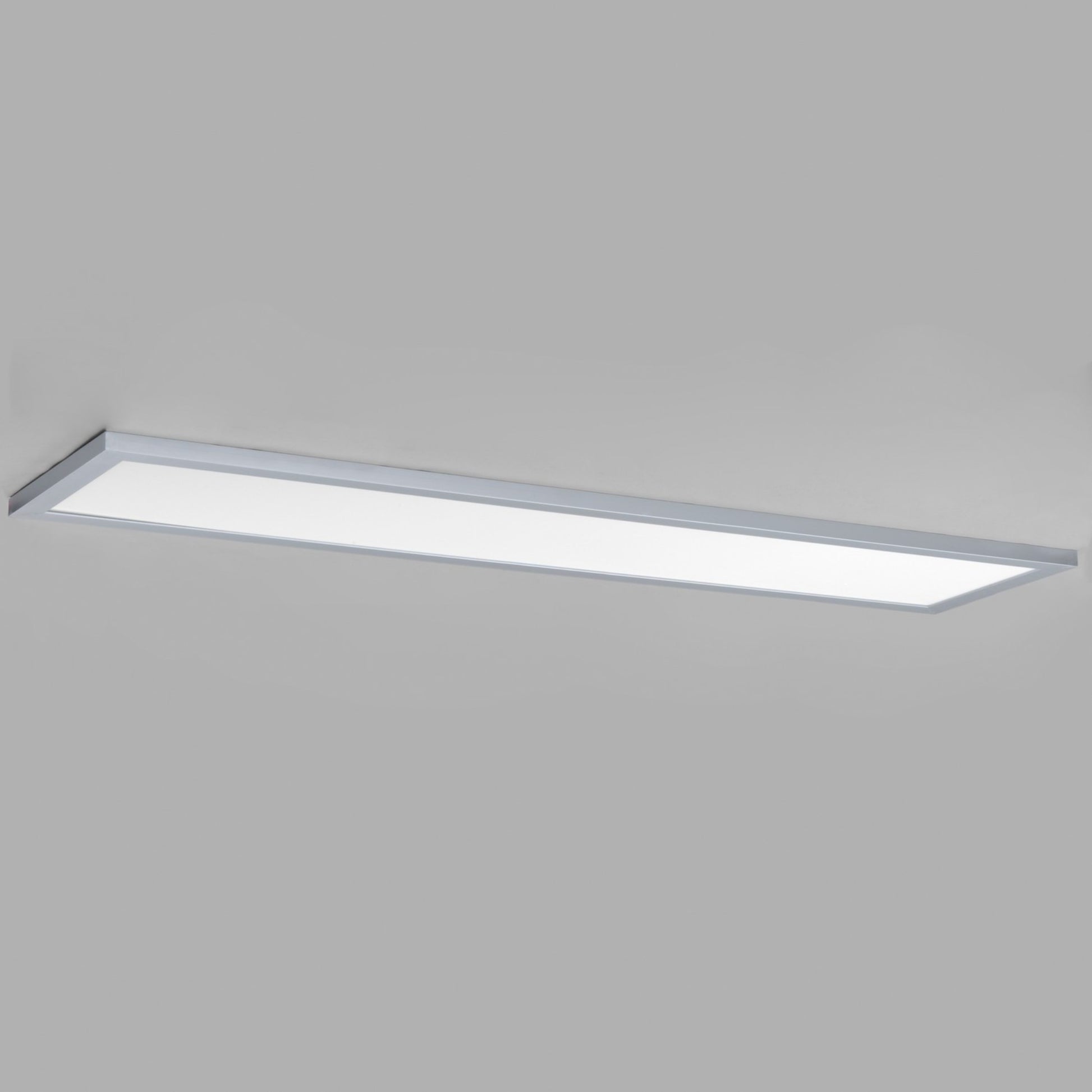 1x4 LED Flush Mount Panel, 45W, 3800lm, 3000K, 120-277V, Brushed Aluminum - Bees Lighting