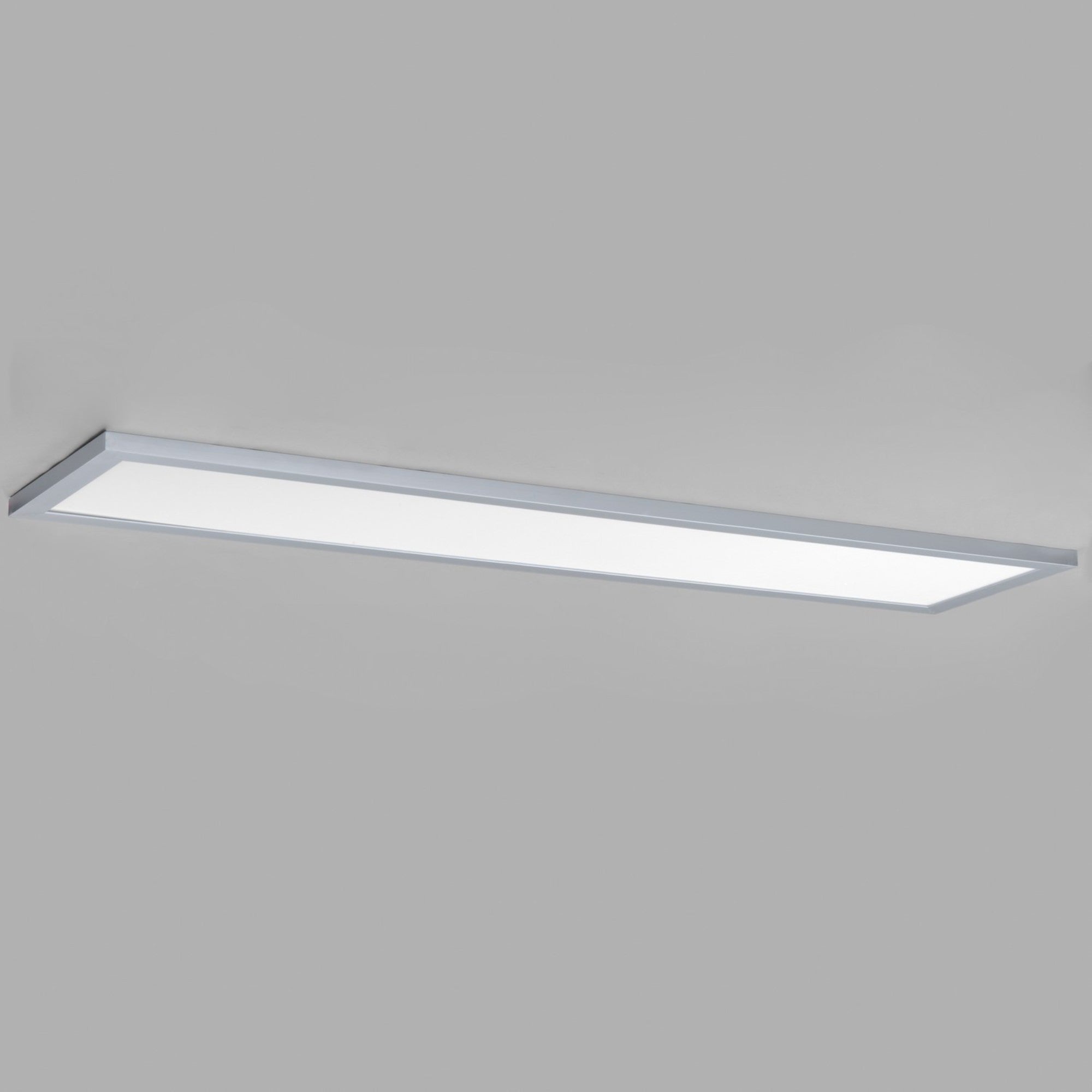1x4 LED Flush Mount Panel, 45W, 3800lm, 3000K, 120-277V, Brushed Aluminum - Bees Lighting