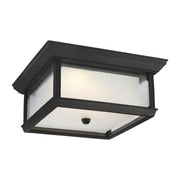 McHenry 13" Outdoor LED Flush Mount, Textured Black Finish - Bees Lighting